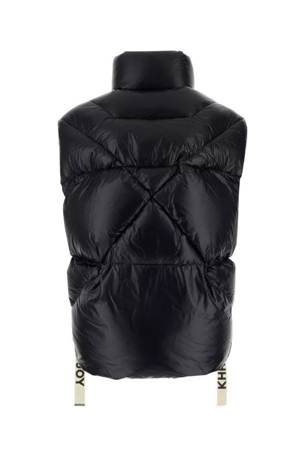 Khrisjoy Bombers Khrisjoy Black Nylon Sleeveless Puff Shiny Down Jacket Multi