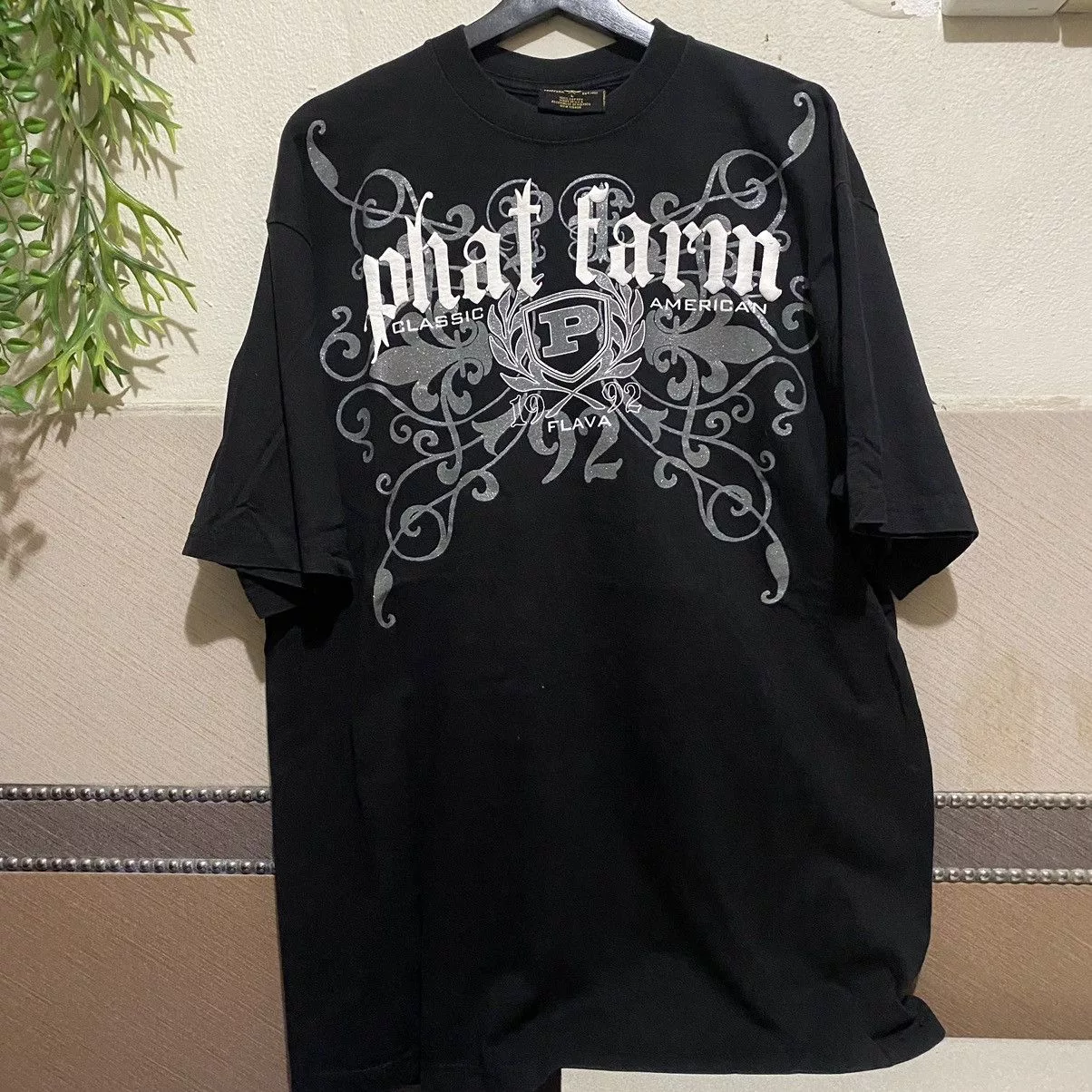 Phat Farm Short Sleeve T Shirts PHAT FARM FLAVA Black Vintage