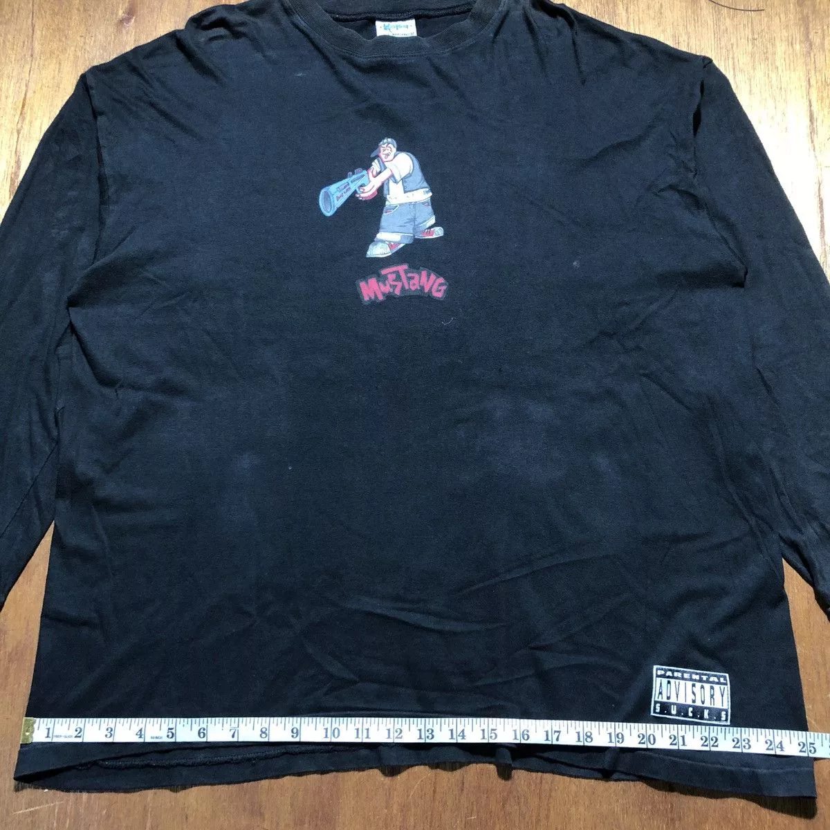Rap Tees Long Sleeve T Shirts Rap Tees Rap Tee “MusTang” Black