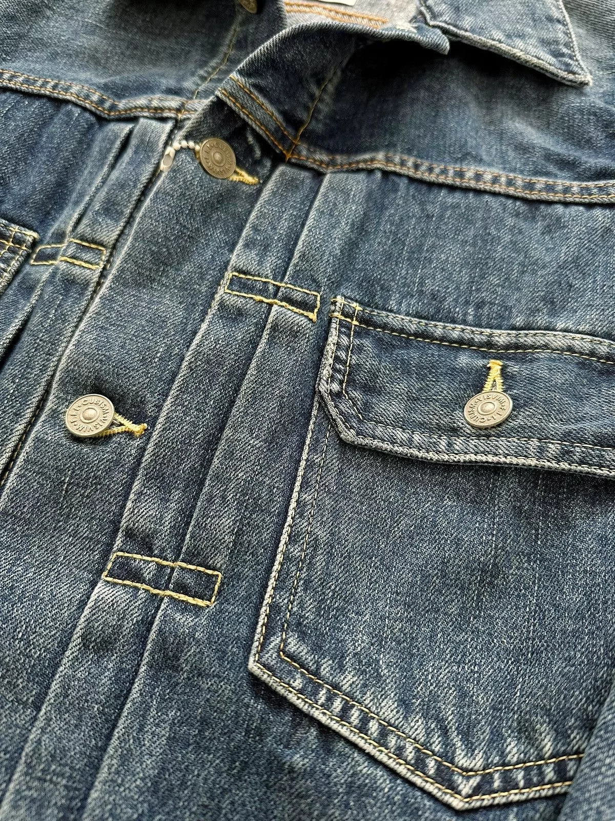 Visvim Denim Jackets Visvim Sz2 16SS SS 101 Damaged Indigo Jacket Blue
