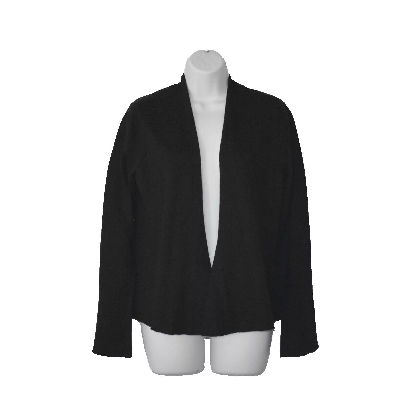 Eileen Fisher Sweaters EILEEN FISHER Black Silk Cashmere Crop Cardigan Sweater Sz M