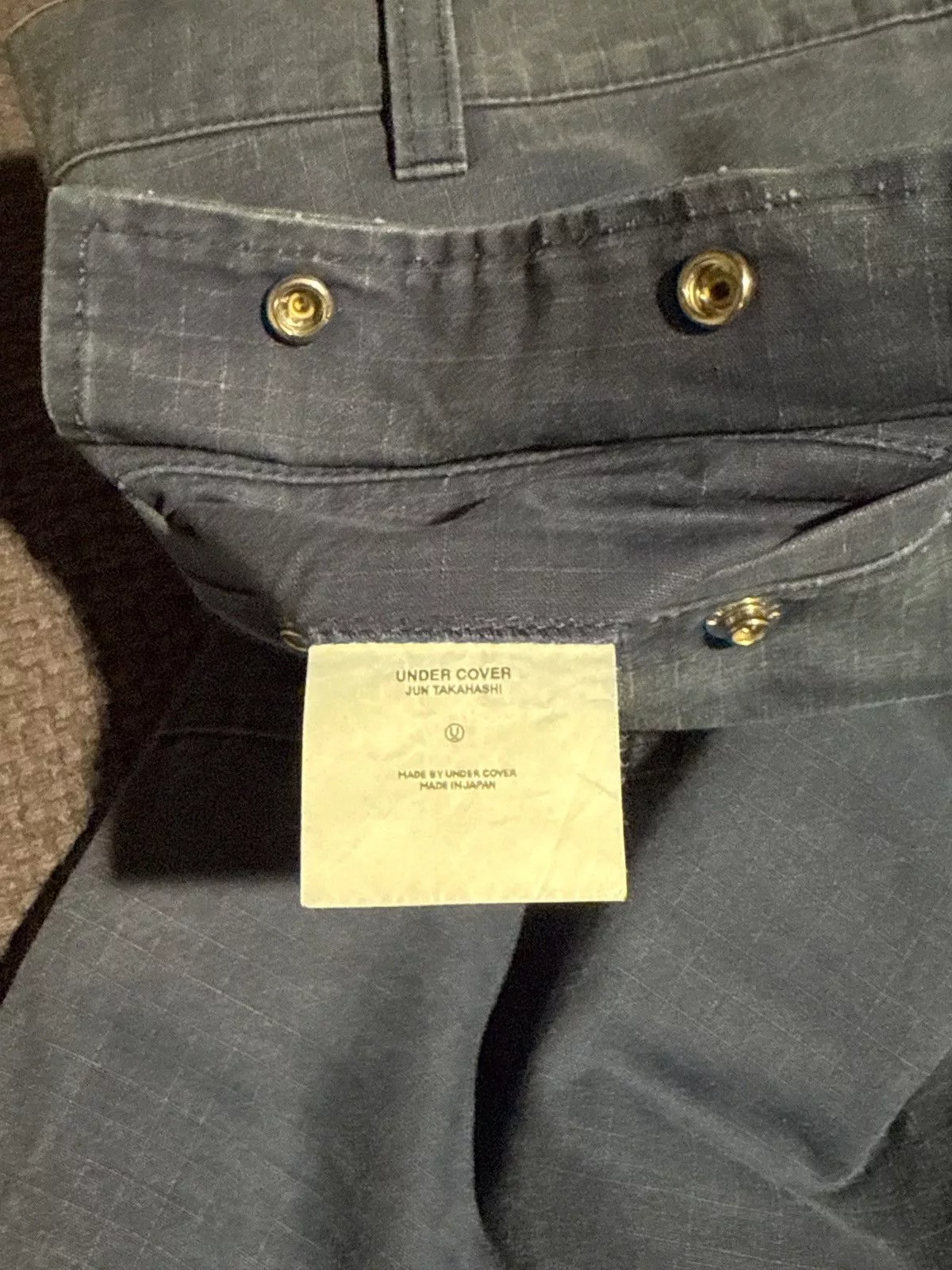 Undercover Casual Pants Undercover Vertical Cargo Pants Blue