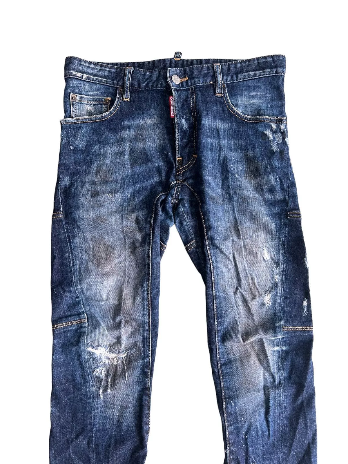 Dsquared2 Denim 2017 DSQUARED2 🇮🇹 Tidy Biker Jeans Denim Distressed Blue