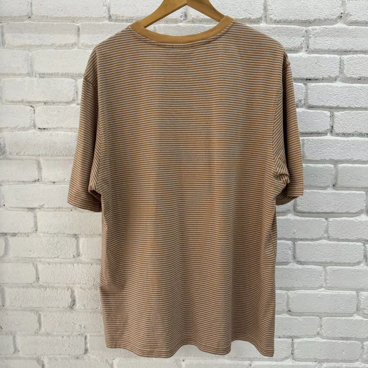Stussy Short Sleeve T Shirts Stussy Stripes Tee Brown