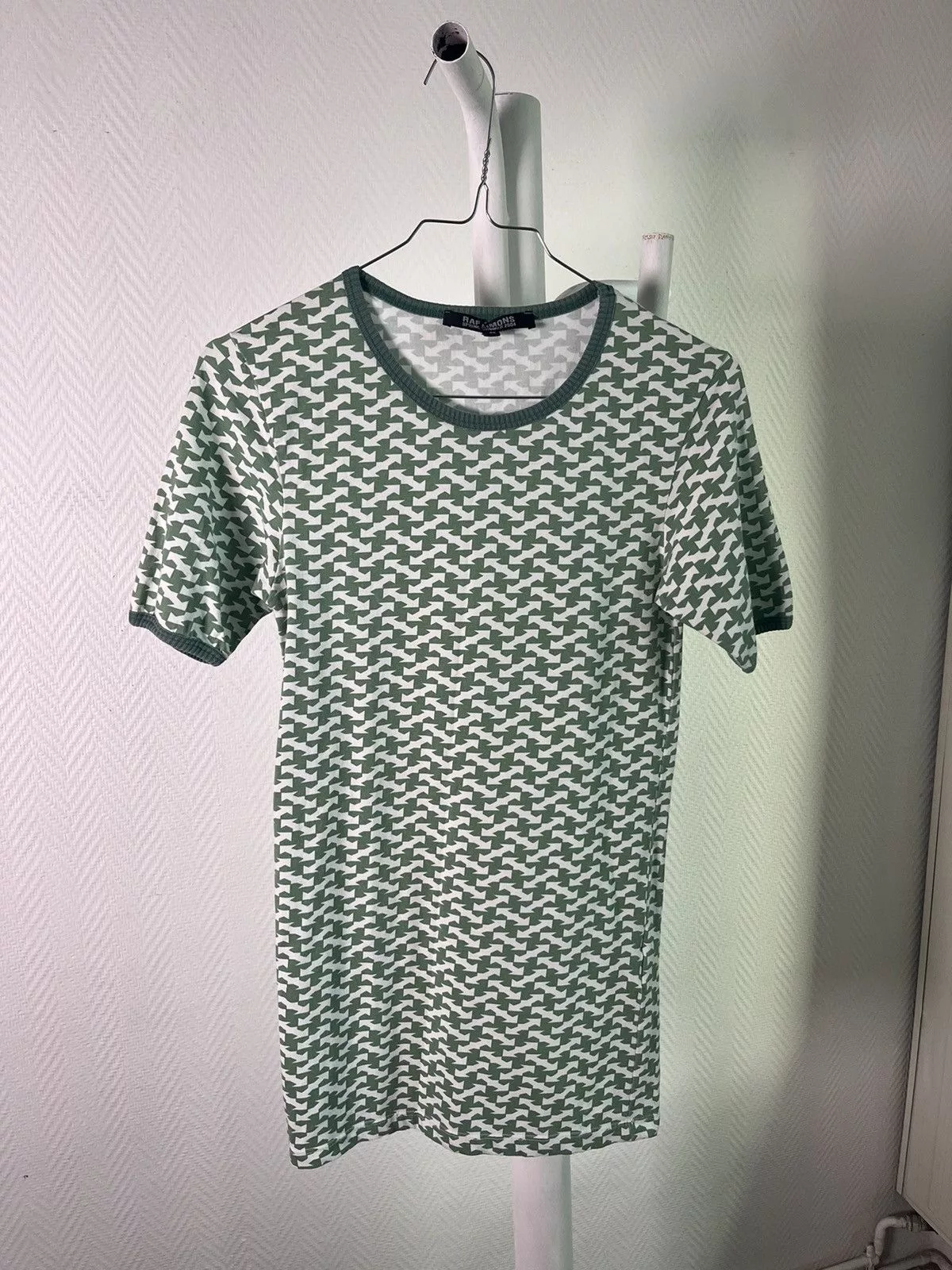 Raf Simons Short Sleeve T Shirts Raf Simons SS2004 Arrows Pattern Tee White