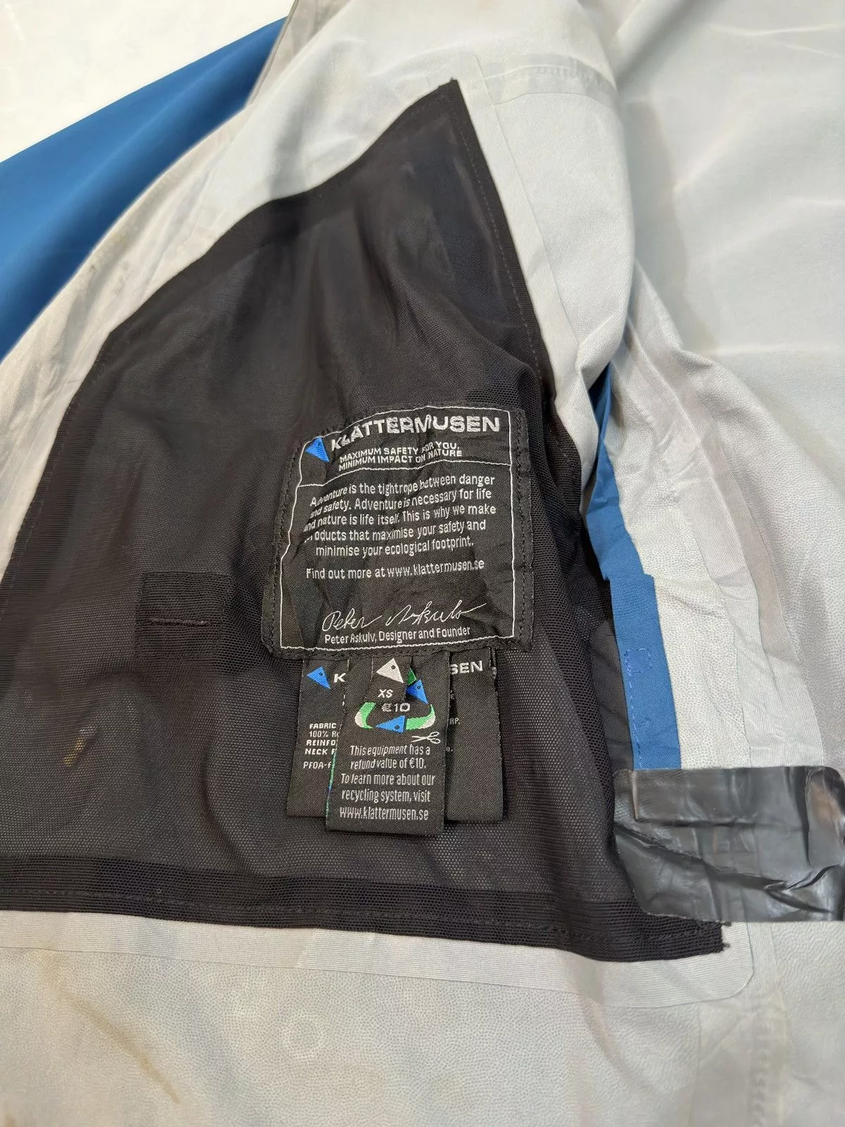 Klattermusen Light Jackets Klattermusen Allgrön Gorpcore Waterproof Jacket Blue