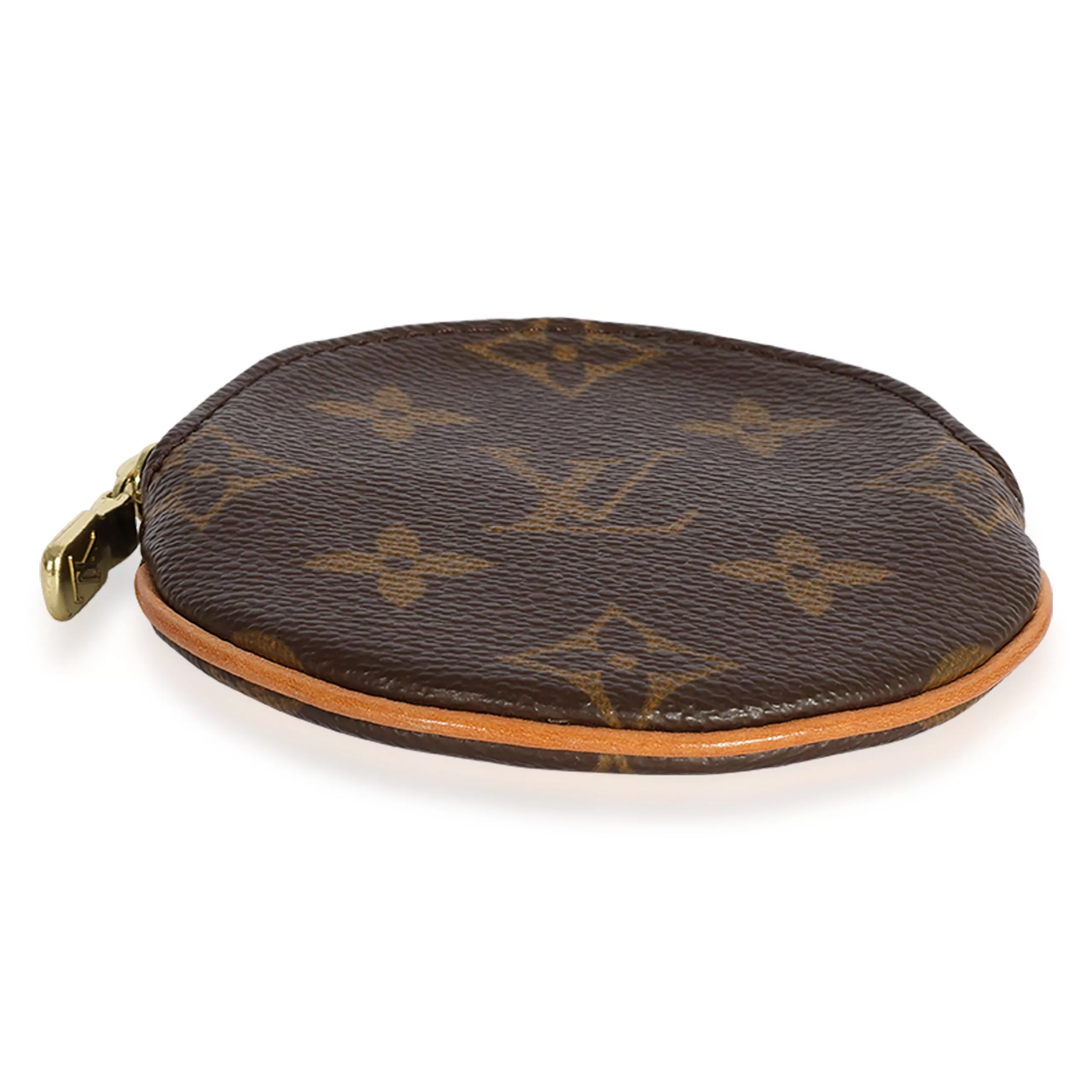 Louis Vuitton Rings Louis Vuitton Monogram Canvas Round Coin Purse Brown