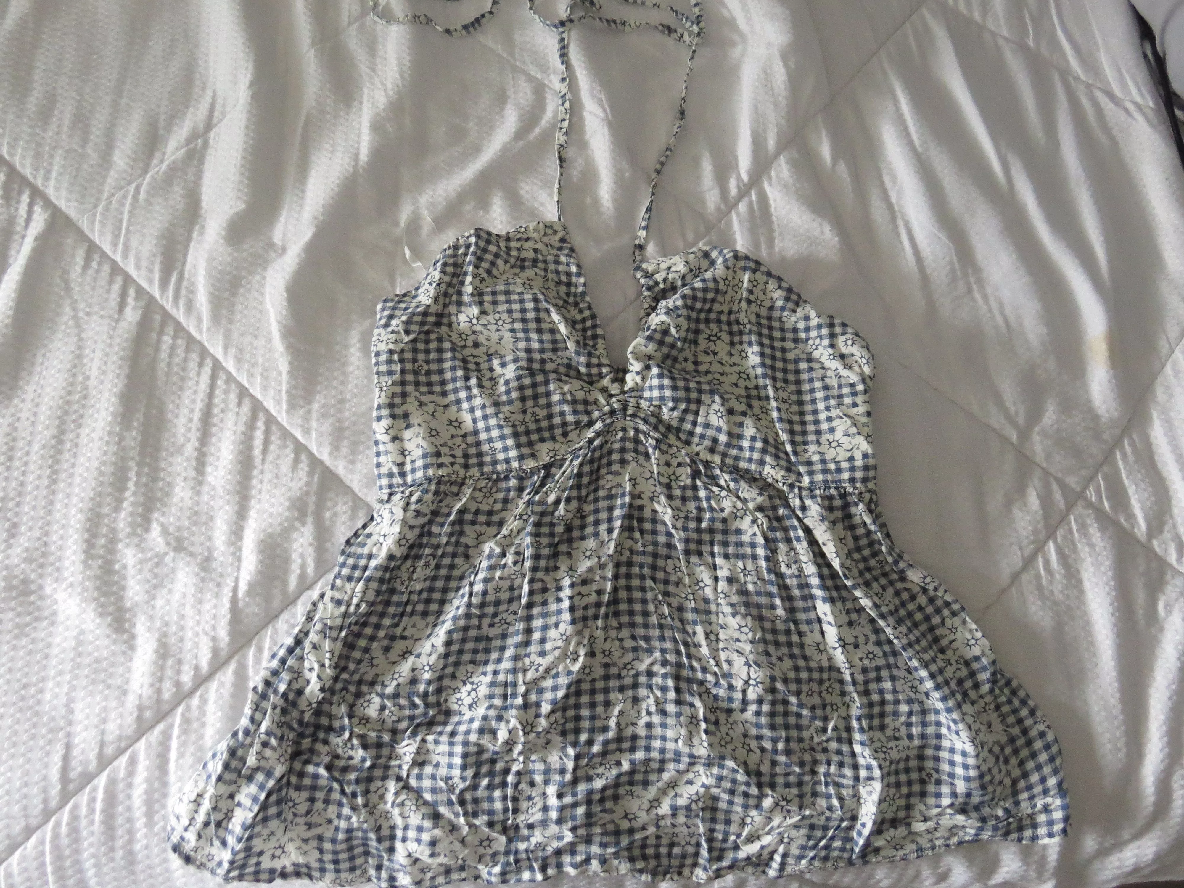 American Eagle Outfitters Blouses American Eagle Outfitters Women's Summer Halter Top - Medium (Fits Small) Blue