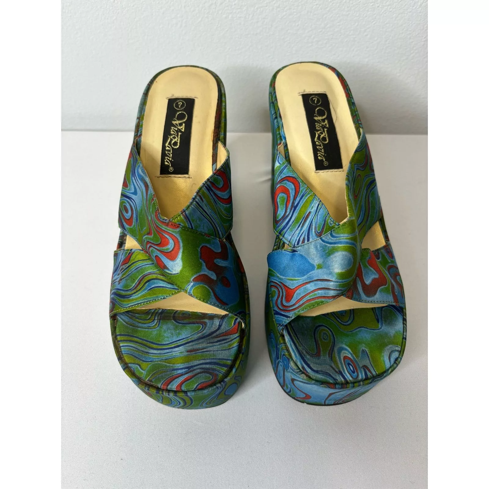 Unknown London Heels Unknown London Groovy Platform Heels Blue