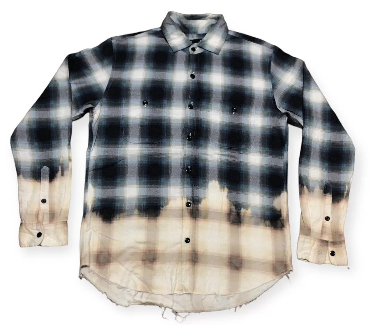 Japanese Brand Shirts Button Ups Japanese Brand × Mexicana × Vintage Vintage GavariA Bleached Mexicana Style Shirt Blue