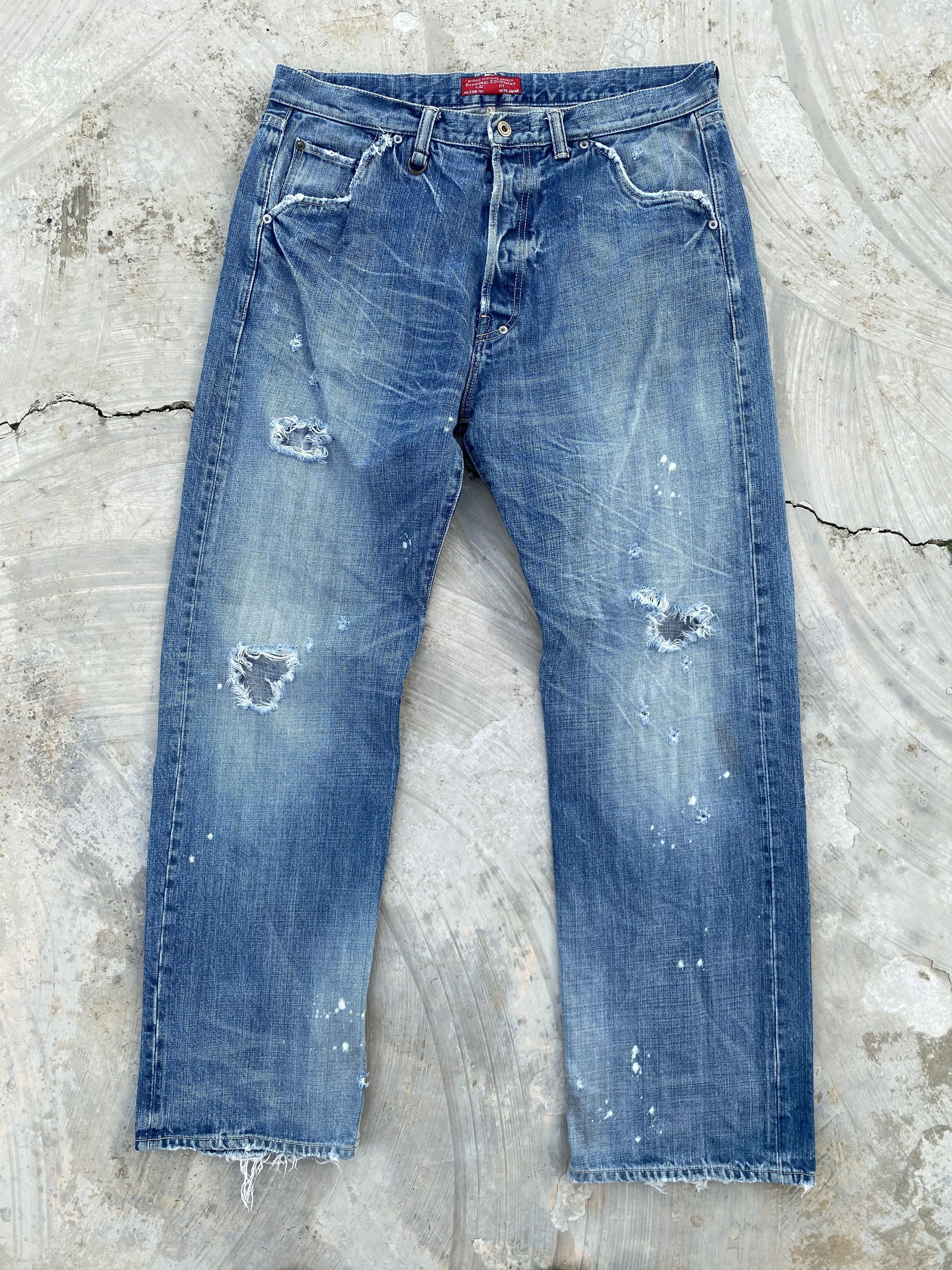 Japanese Brand Denim Japanese Brand × Nitraid Nitraid Underground Inc Distressed Jeans Purple