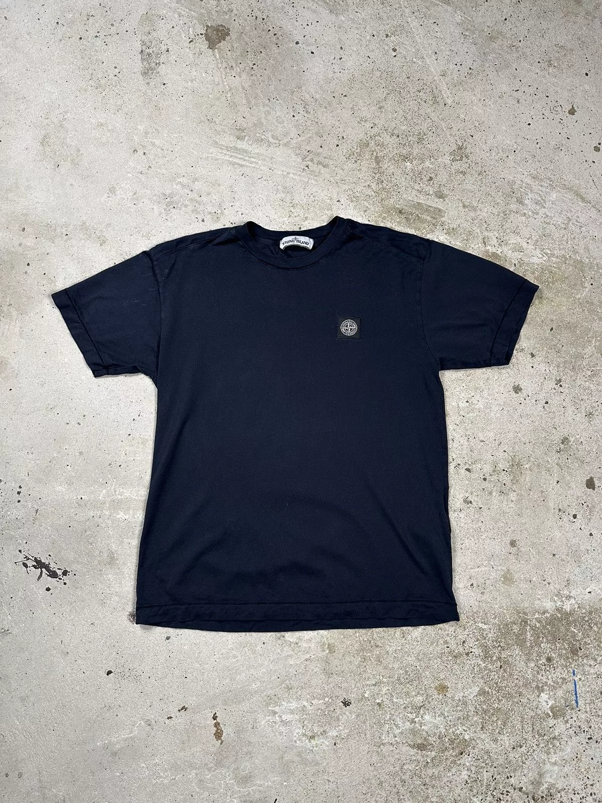 Stone Island Short Sleeve T Shirts Stone Island Classic Logo Tee T Shirt Massimo Osti Black Streetwear