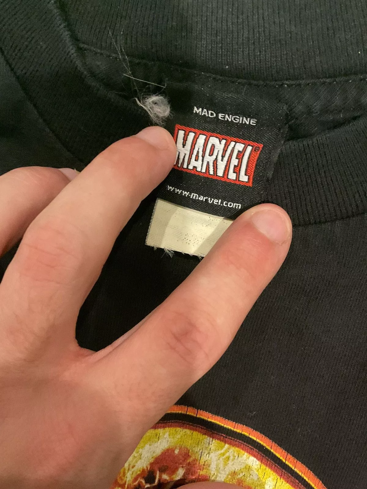 Marvel Comics Short Sleeve T Shirts Marvel Comics × Vintage Y2K Grim Reaper shirt Black Streetwear