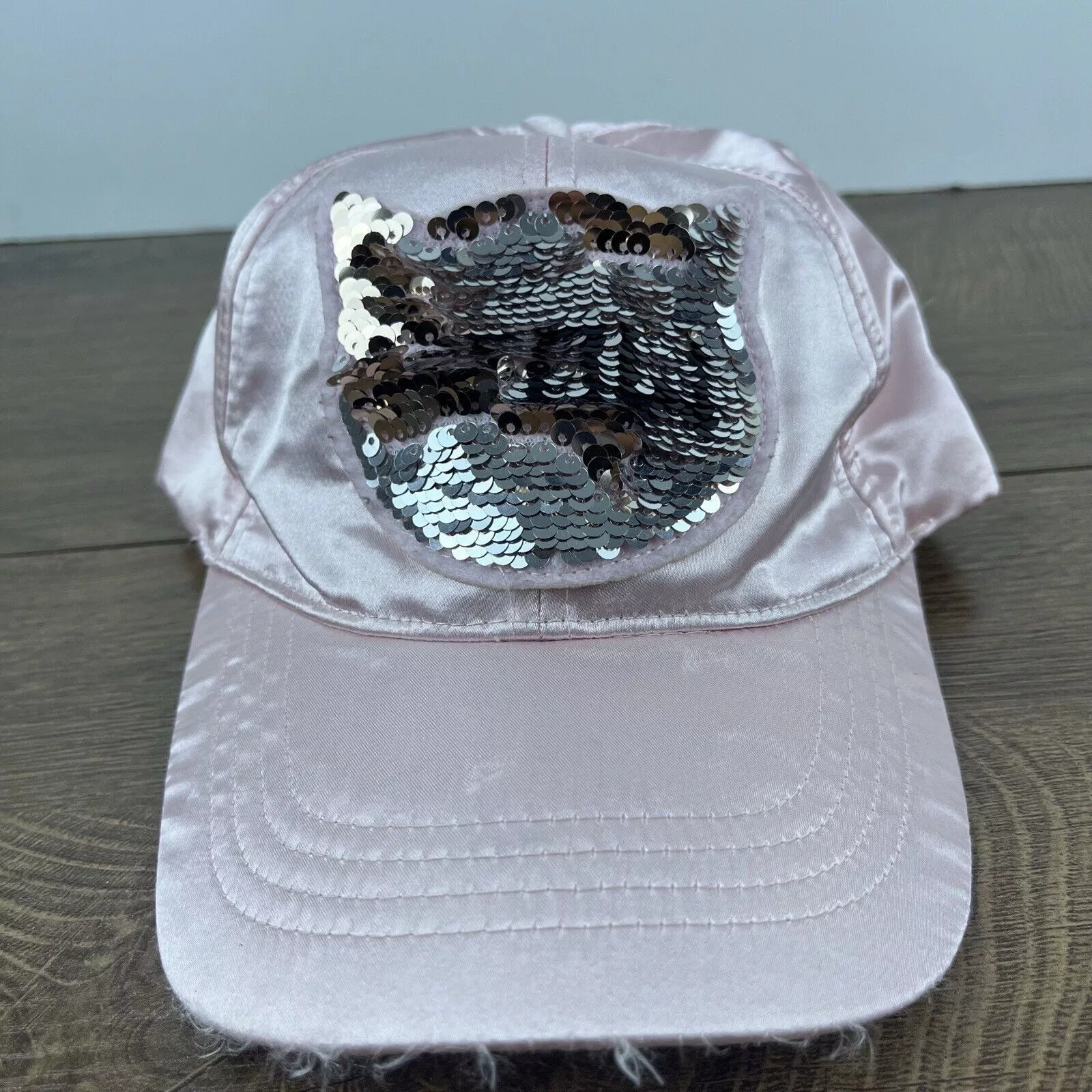 Other Hats Other Cat Face Hat Glitter Hat Pink Cap Adjustable Pink Adult Size