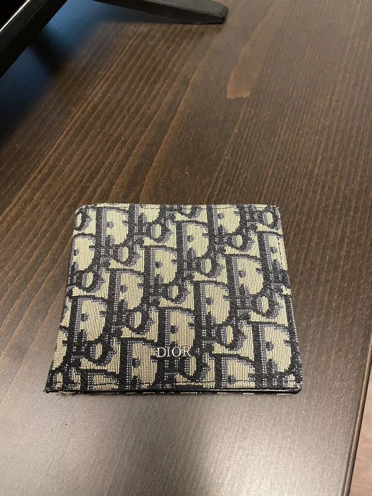 Dior Wallets Dior Oblique Monogram Wallet Blue