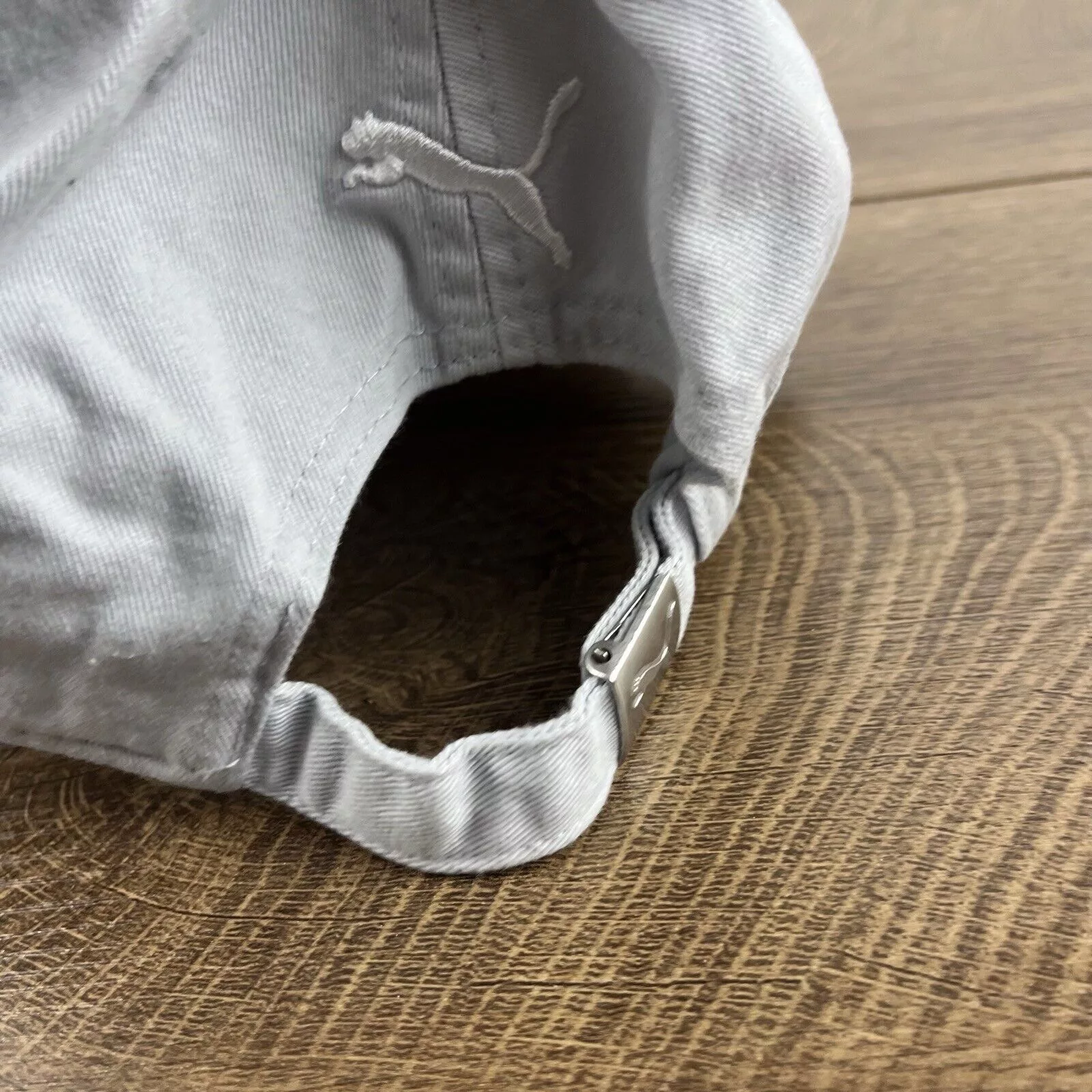 Puma Hats PUMA White Gray Hat PUMA Hat White Adjustable Hat White Adul