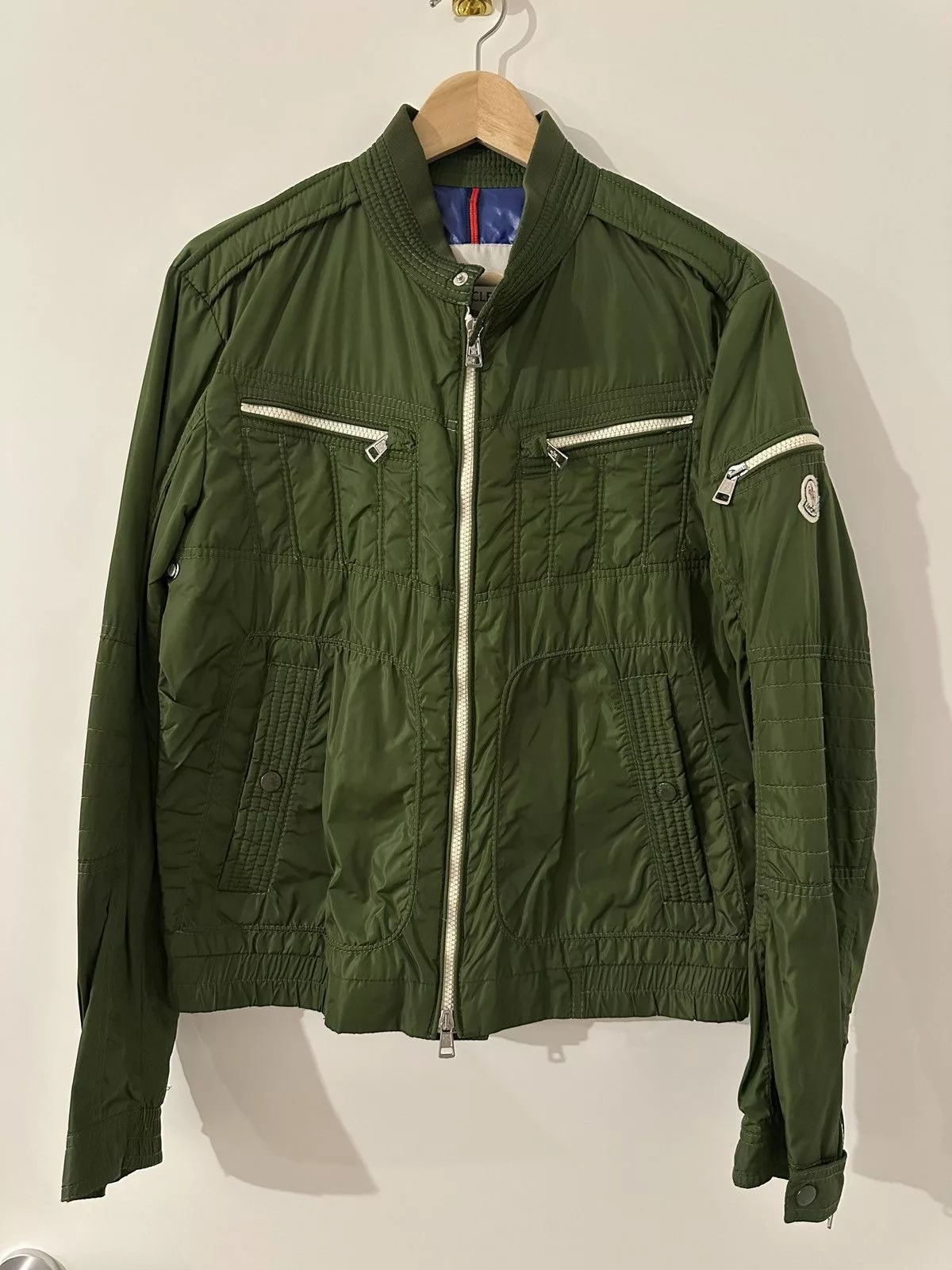 Moncler Light Jackets Moncler Thym Light Nylon Bomber Jacket Size 3 Green