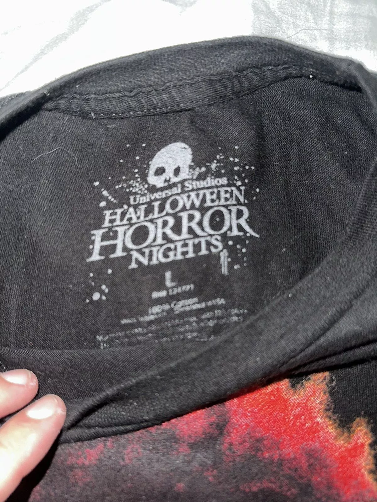 Universal Studios Short Sleeve T Shirts Universal Studios Authentic 2022 The Weeknd Halloween Horror Nights Shirt Black