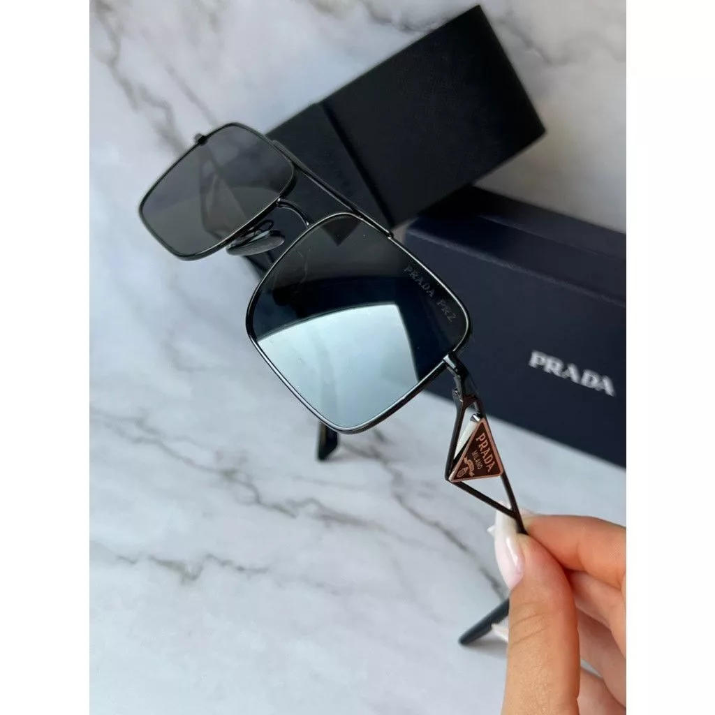 Prada Sunglasses NEW Prada PR A52S Aviator Sunglasses Polarized Black