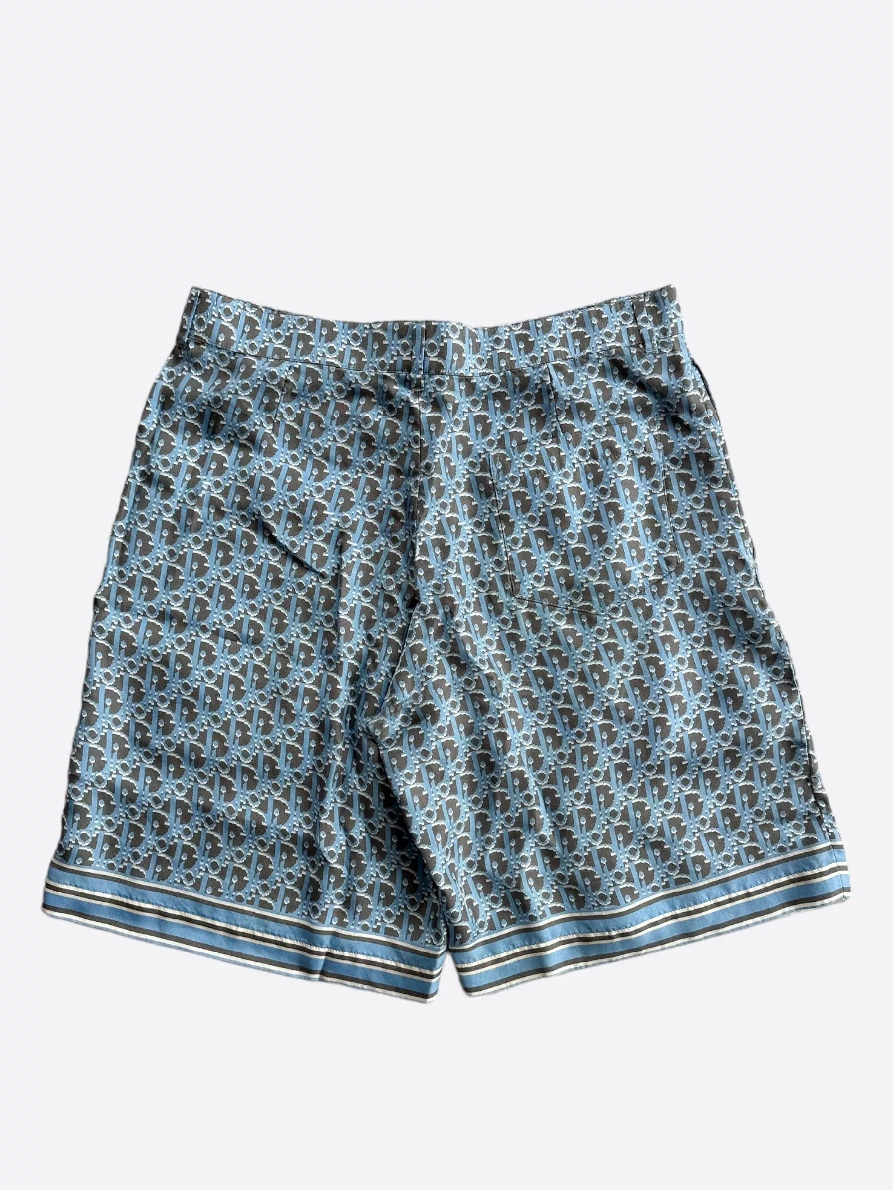 Dior Shorts Dior Black & Blue Oblique Bermuda Shorts