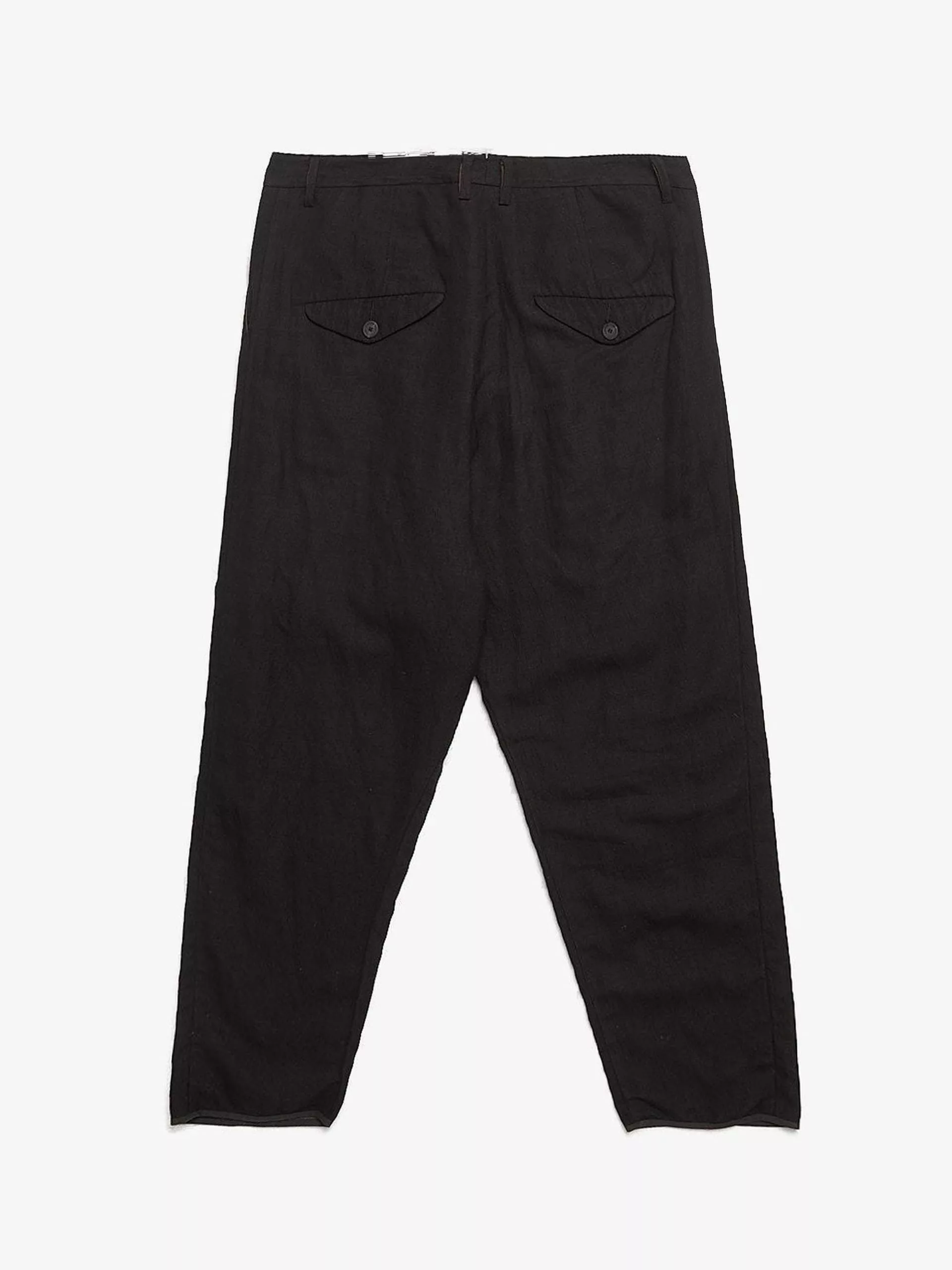 Ziggy Chen Casual Pants Ziggy Chen Black Panel Wool Blend Trousers