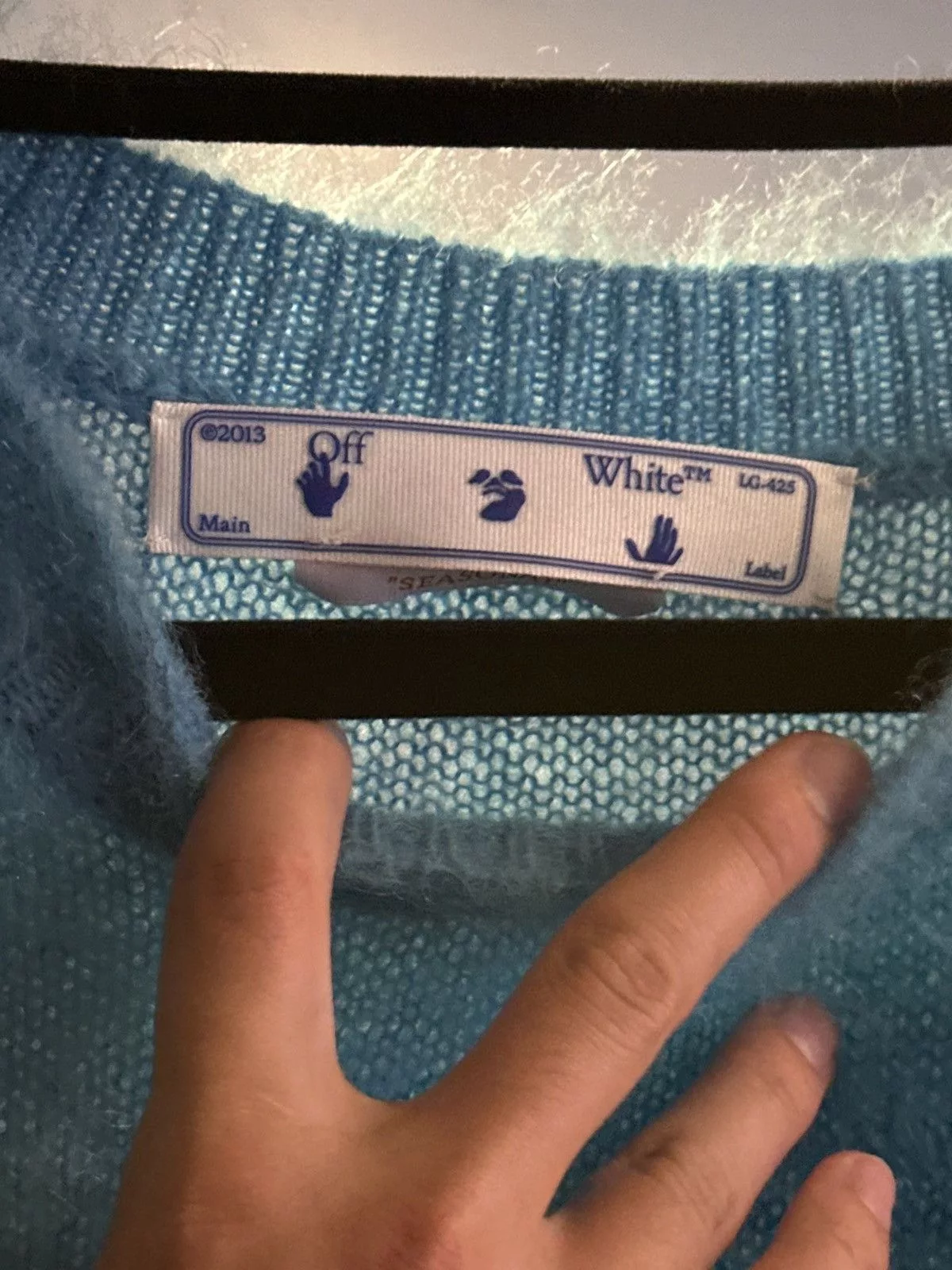 Off-White Sweatshirts Hoodies OFF-WHITE Ombré Sweater Blue