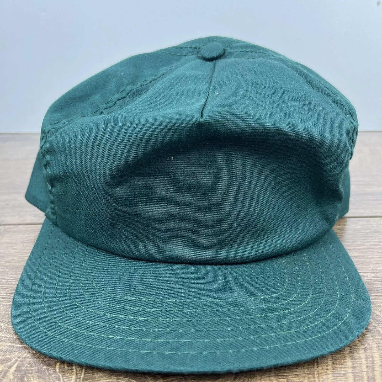 Other Hats Other Plain Green Hat Snapback Adjustable Adult Size Hat Green Cap