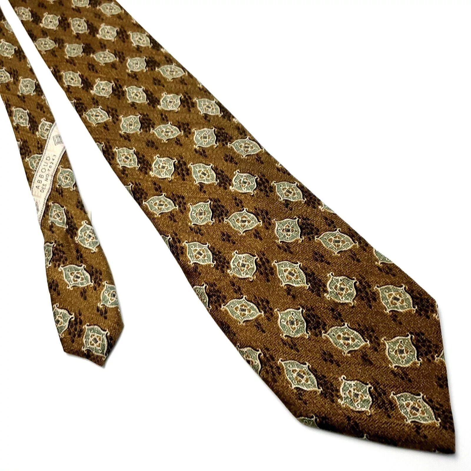 Joseph Abboud Ties Pocketsquares Joseph Abboud Silk Tie Textured Brown Geometric