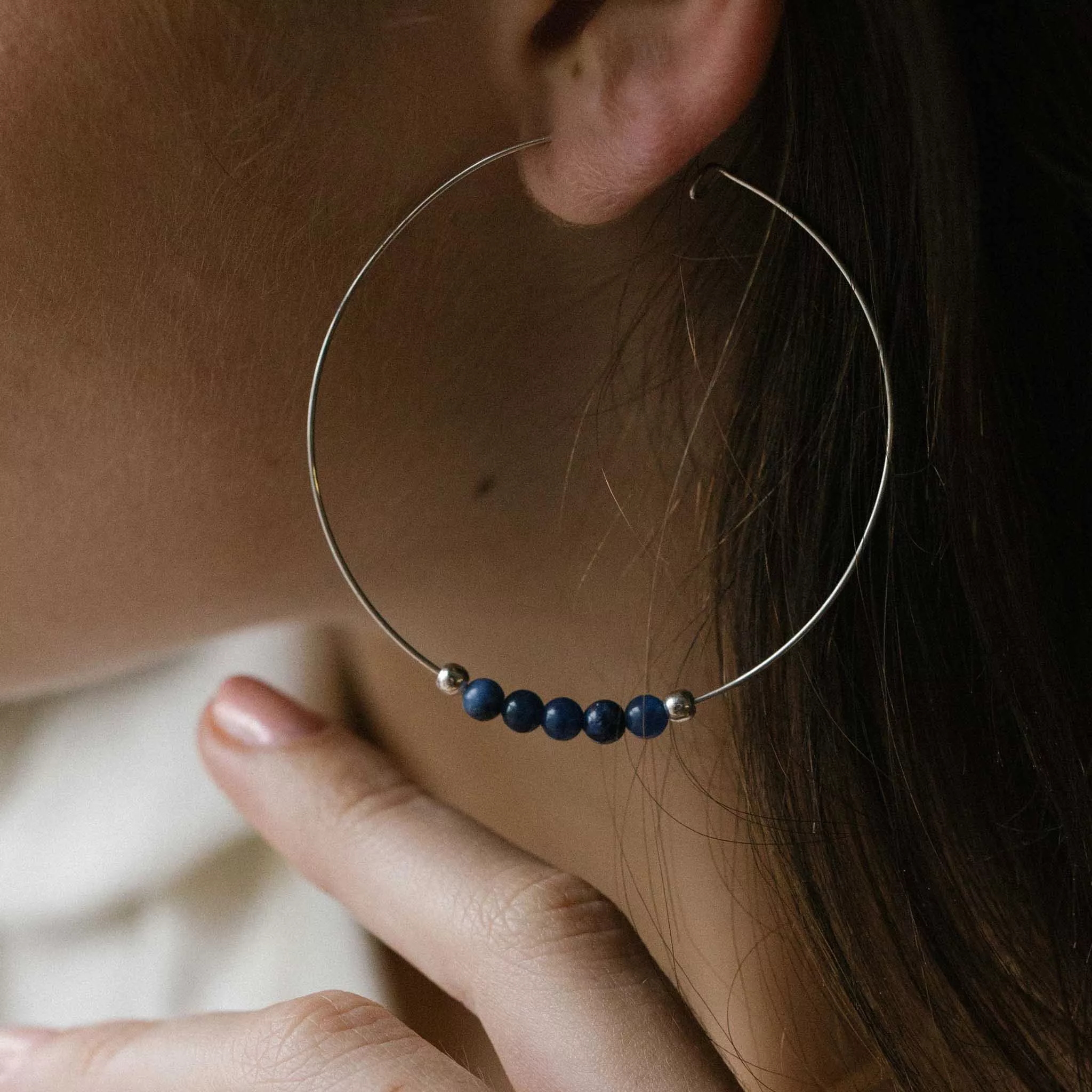 Multi Gemstone Hoops