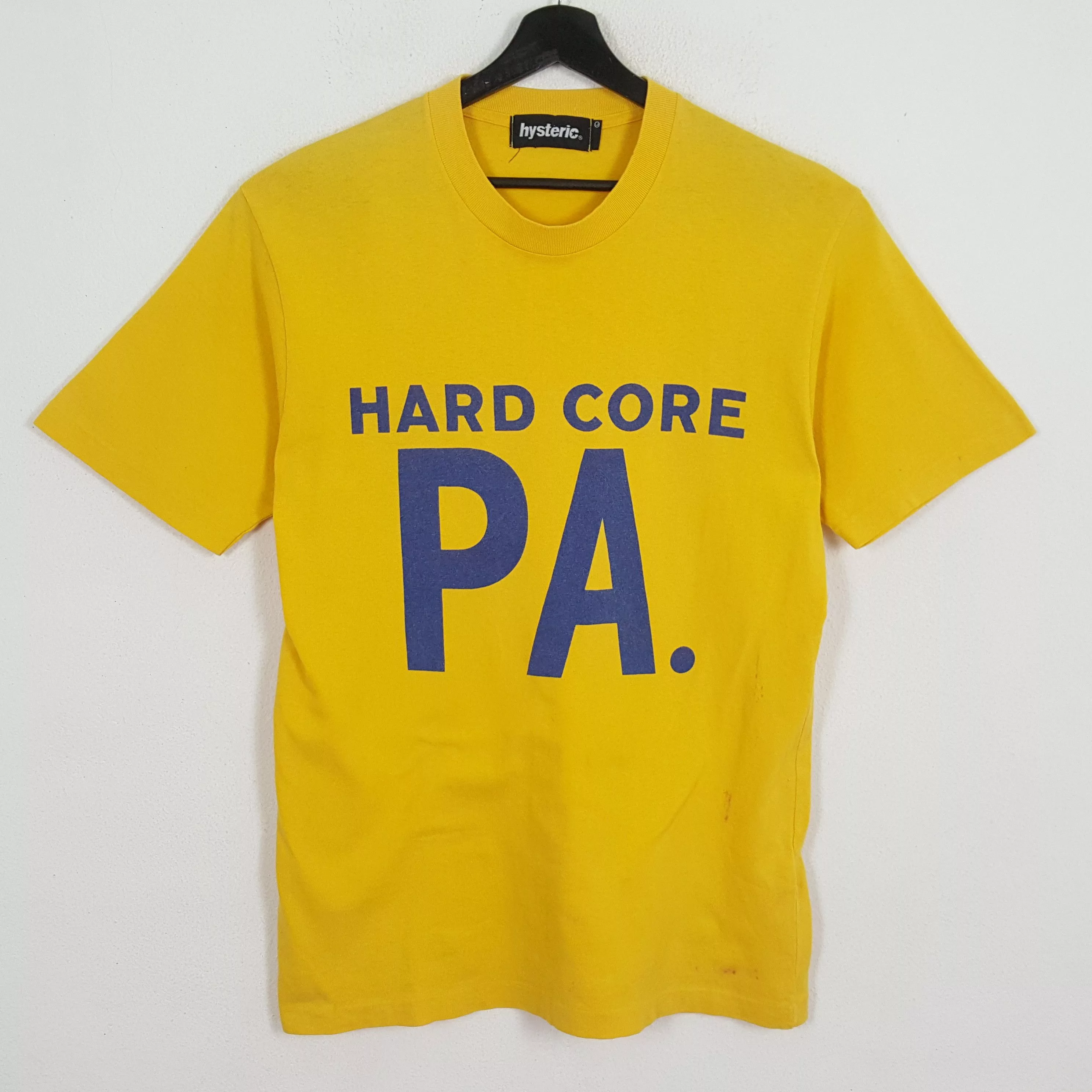 Hysteric Glamour Short Sleeve T Shirts Hysteric Glamour × Japanese Brand × Vintage HYSTERIC GLAMOUR Japanese Brand Hard Core PA Tshirt Yellow