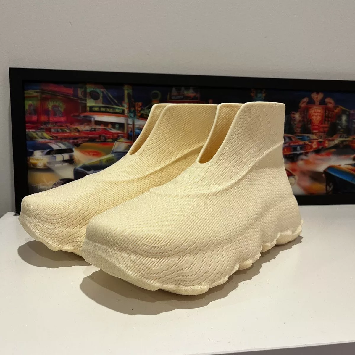 Other Slip Ons Other Futuristic Zellerfeld 3D Printed Shoes (unisex) White Streetwear