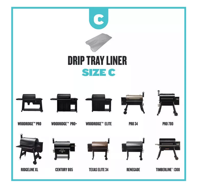 DRIP TRAY LINERS - 5 PACK - SIZE C
