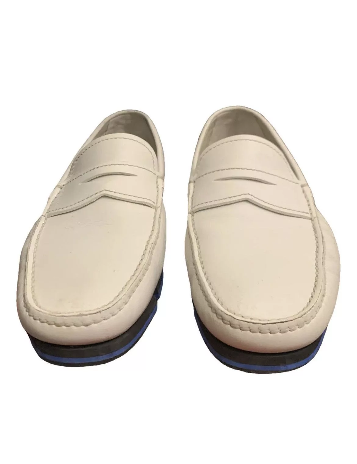 Prada Slip Ons Prada men's moccasin in white leather