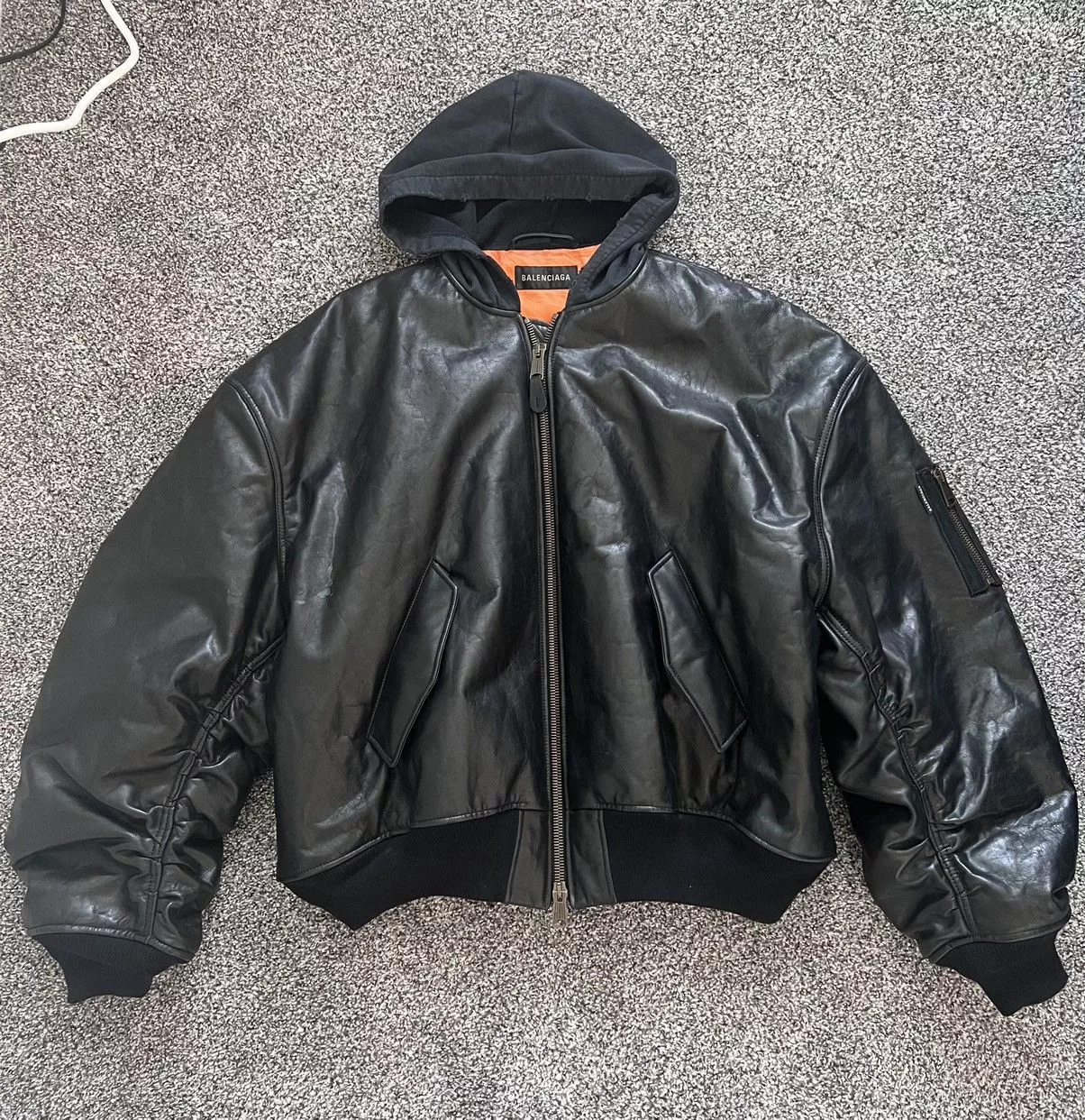 Balenciaga Leather Jackets *RARE* BALENCIAGA Leather Bomber Black