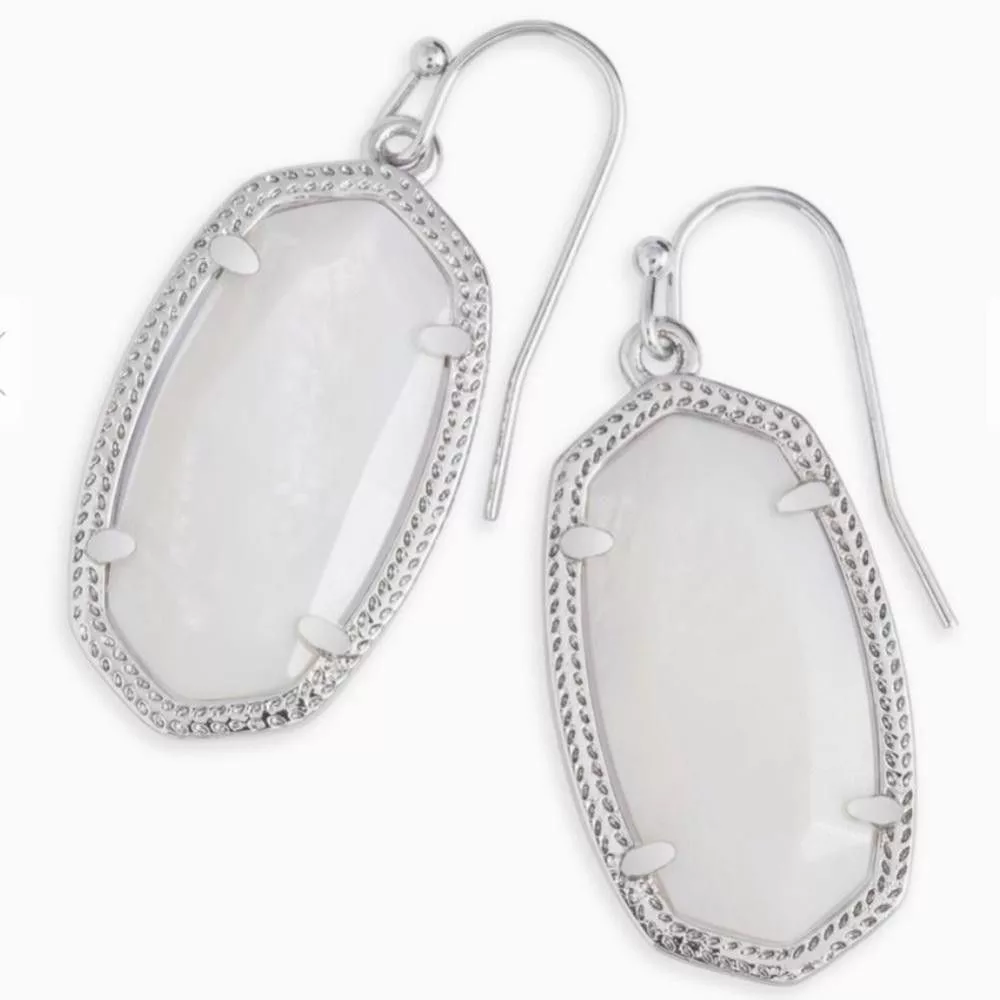 Kendra Scott Earrings Kendra Scott Dani White Pearl and Silver Drop Earrings