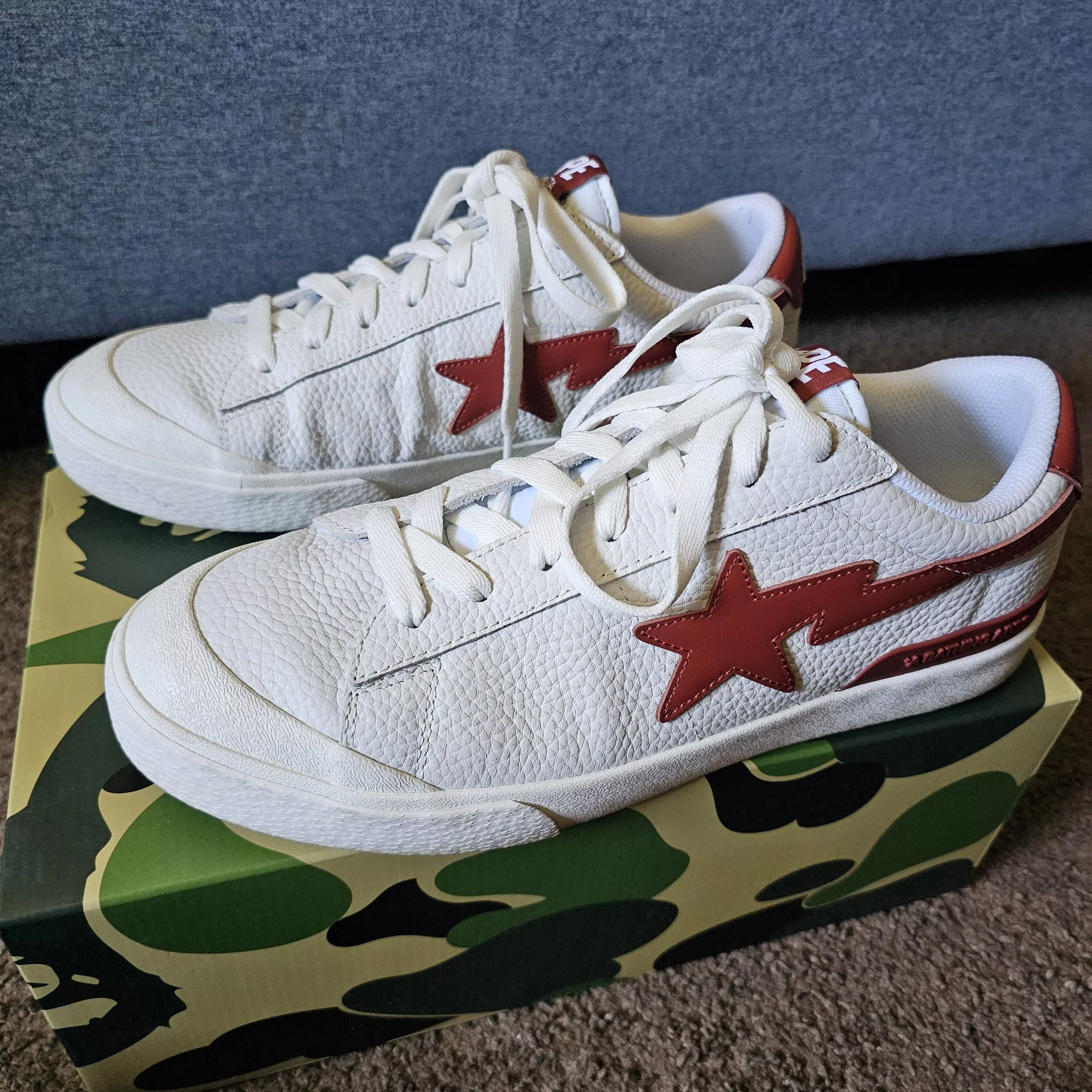 Bape Low Top Sneakers Bape Mad Sta Red