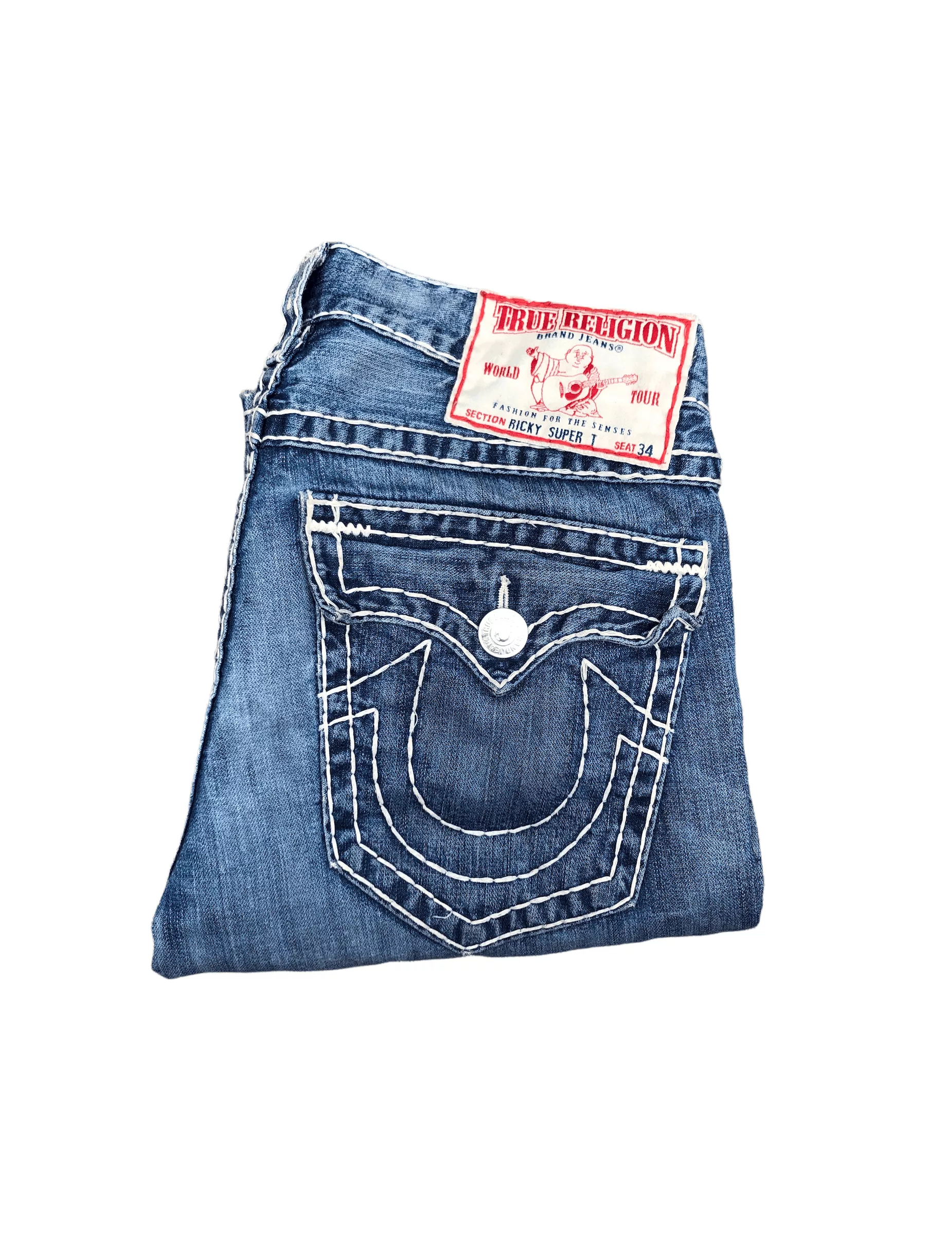 True Religion Denim True Religion × Vintage Vintage True Religion Jeans Size 33 RICKY SUPER T Blue