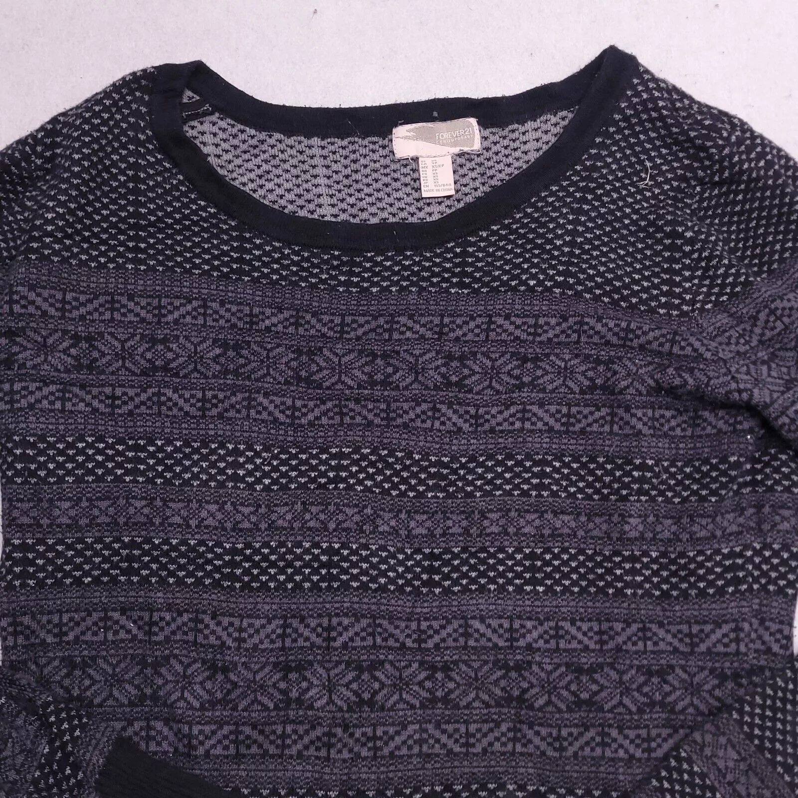 Forever 21 Jackets Forever 21 Pullover Cotton Sweater Womens Size XS Black