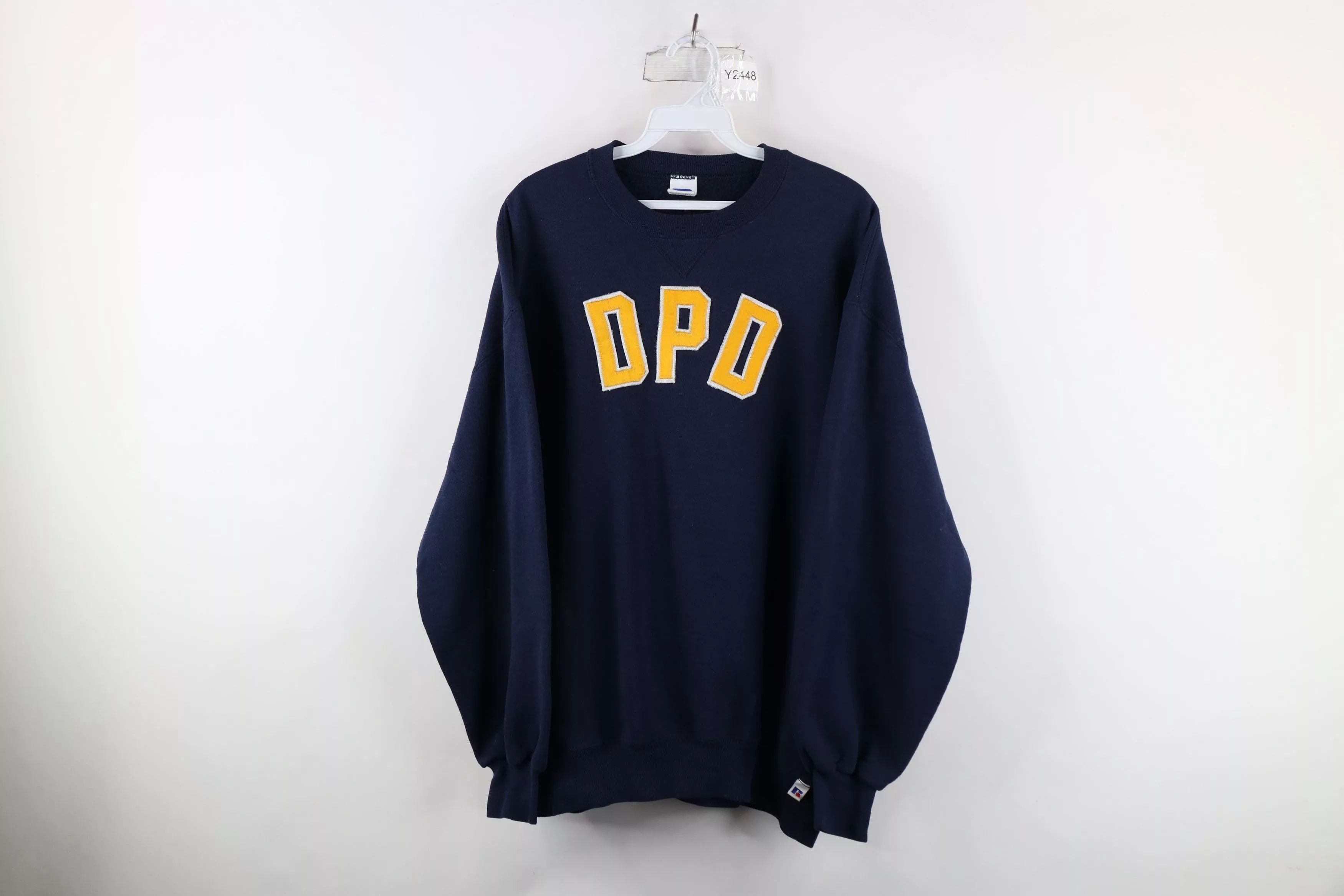 Russell Athletic Sweatshirts Hoodies Russell Athletic × Vintage Vintage 90s Russell Athletic Department Sweatshirt Blue USA