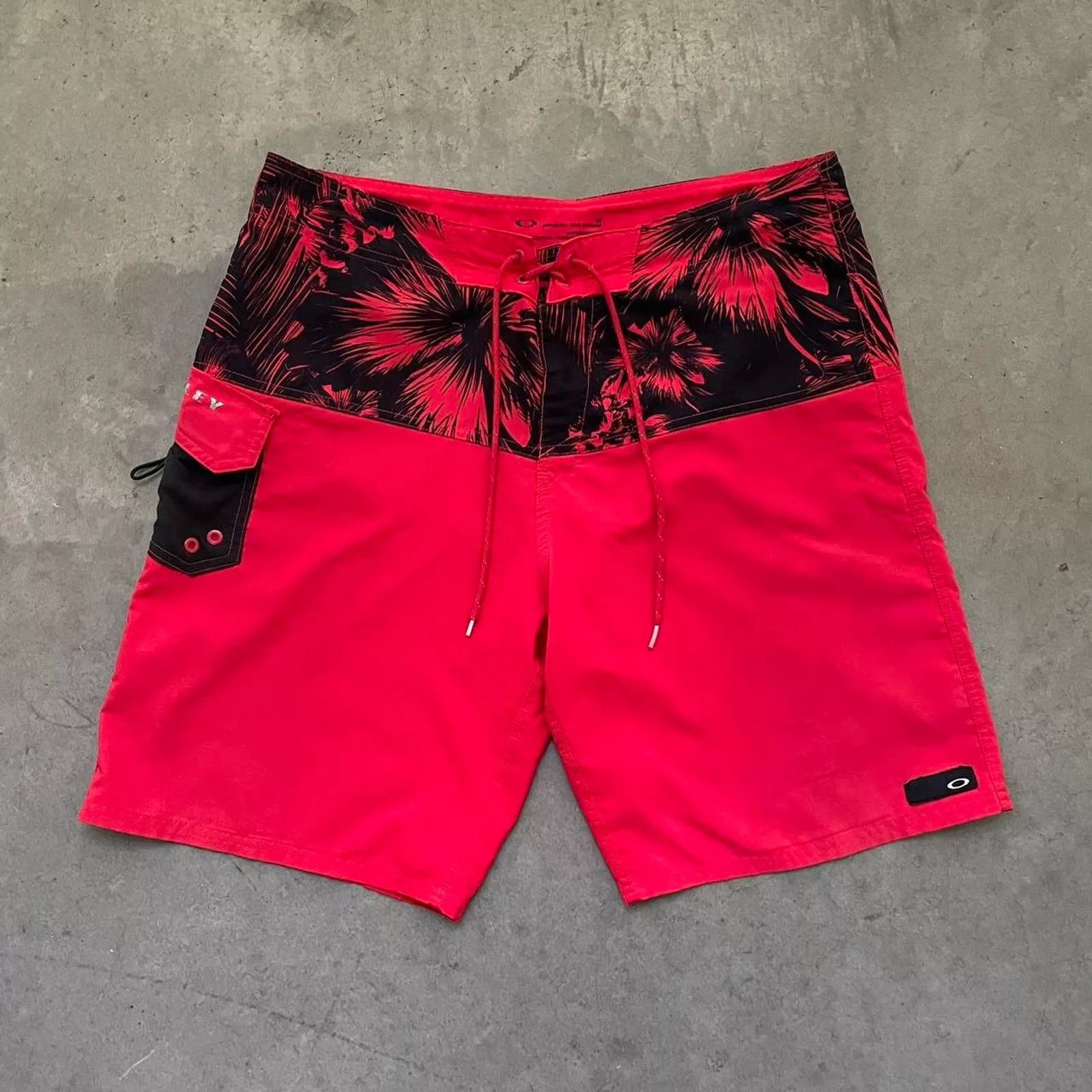 Oakley Shorts Oakley red pattern swim shorts