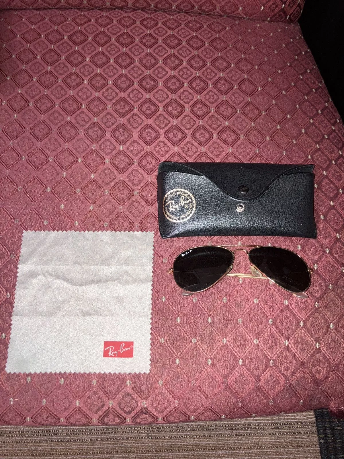 RayBan Sunglasses RAYBAN AVIATORS WITH CASE AND CLOTH Black