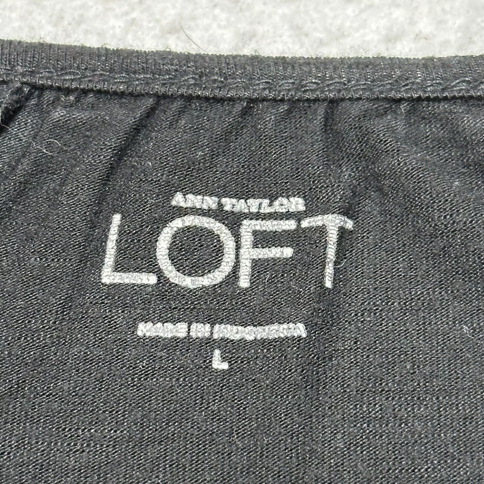 Loft Short Sleeve T Shirts LOFT Large Black Short Sleeve Pullover TShirt Lightweight