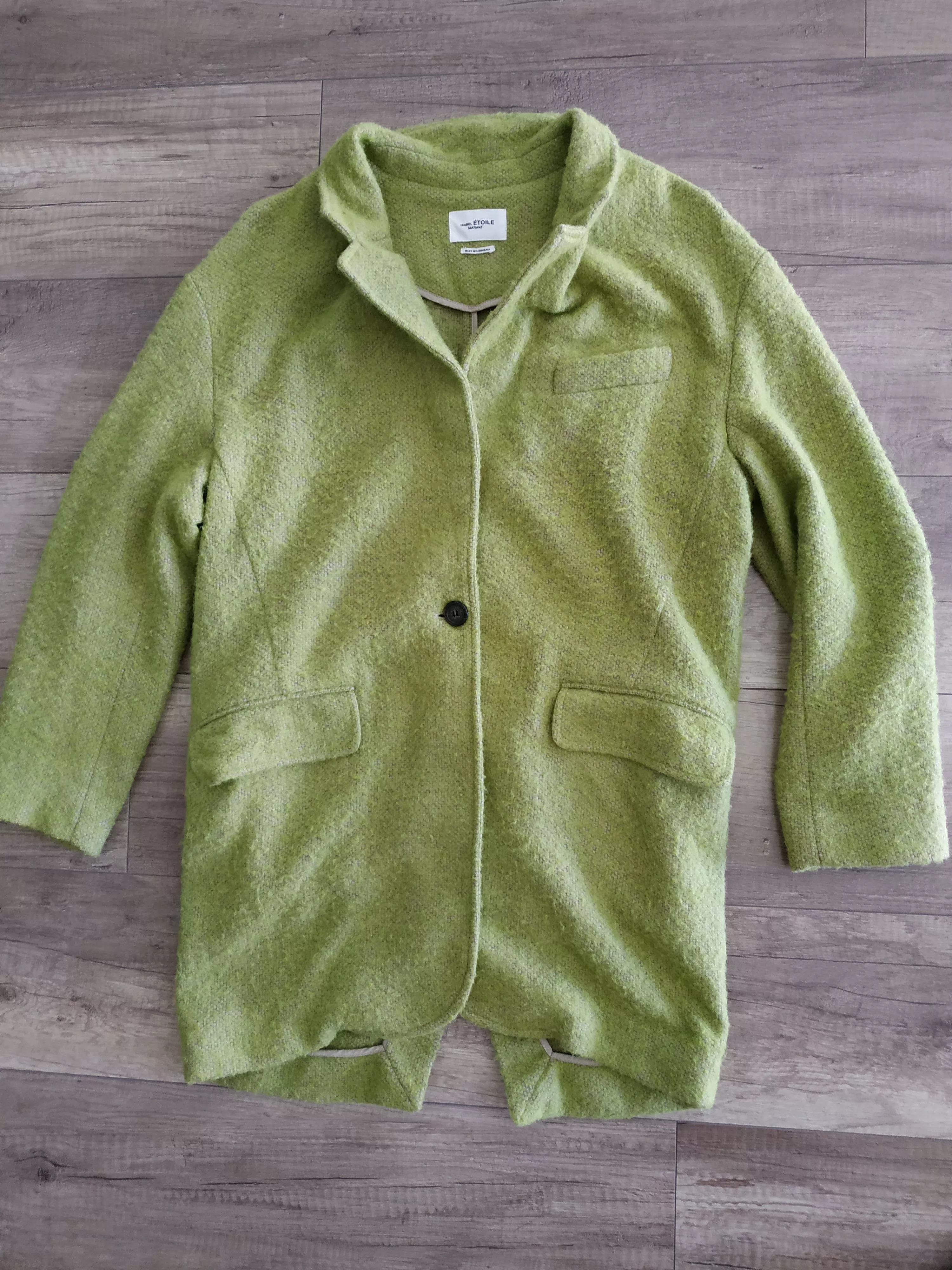 Isabel Marant Coats Isabel Marant × Isabel Marant Etoile Isabel Marant Women's Wool Green Vintage Coat, s. 36 (SMALL)