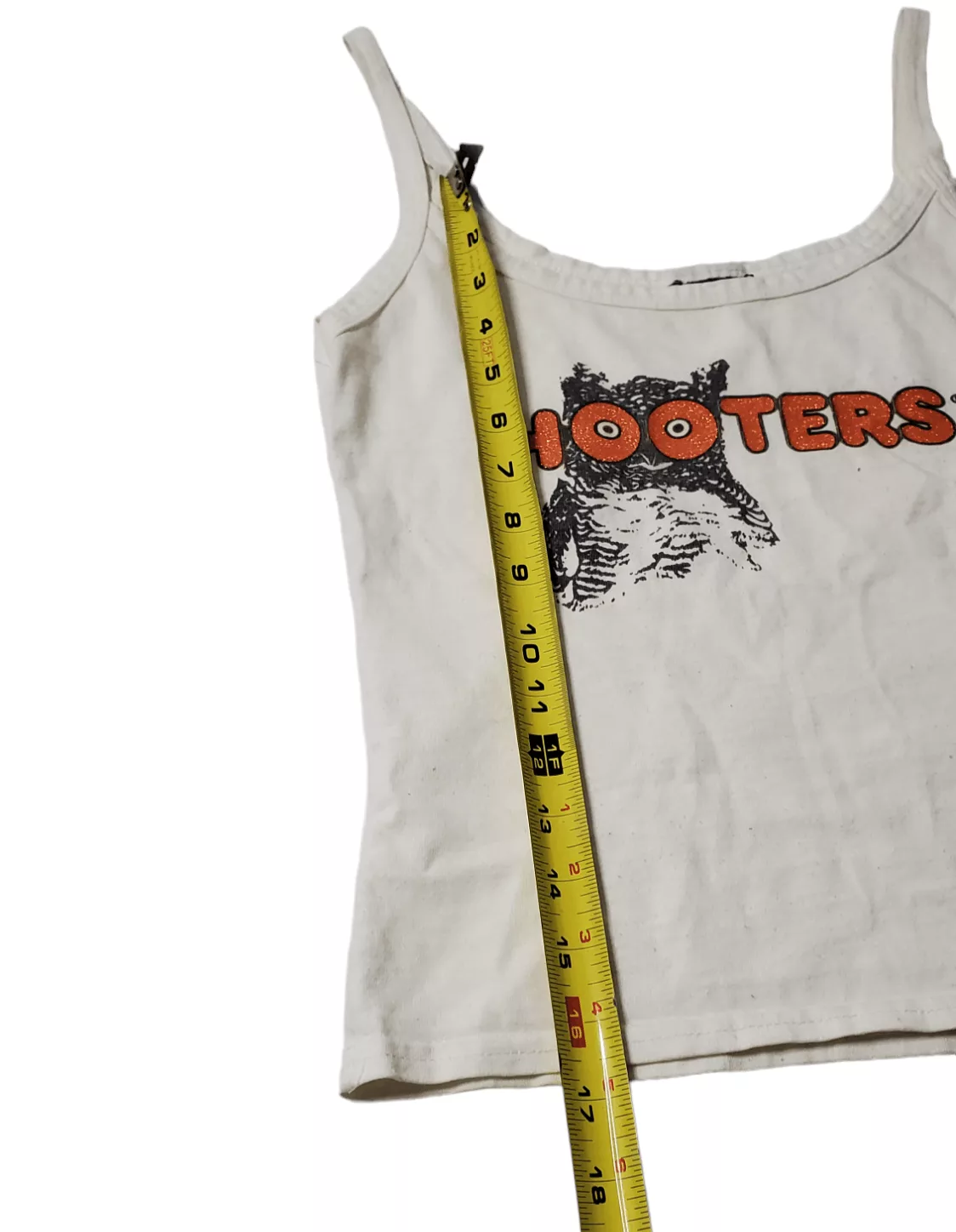 Vintage Crop Tops Vintage Hooters White