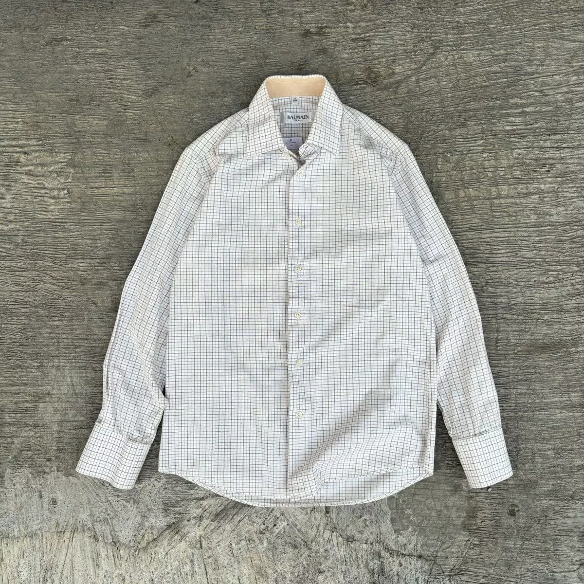 Balmain Shirts Button Ups Balmain × Designer Balmain paris shirt button up White Luxury