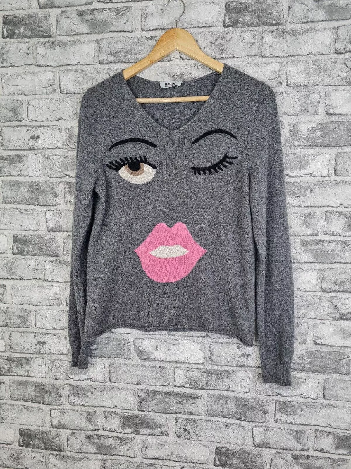 Moschino Sweaters Moschino Jumper UK 8 Cheap And Chic Vtg The Wink Cashmere Gray
