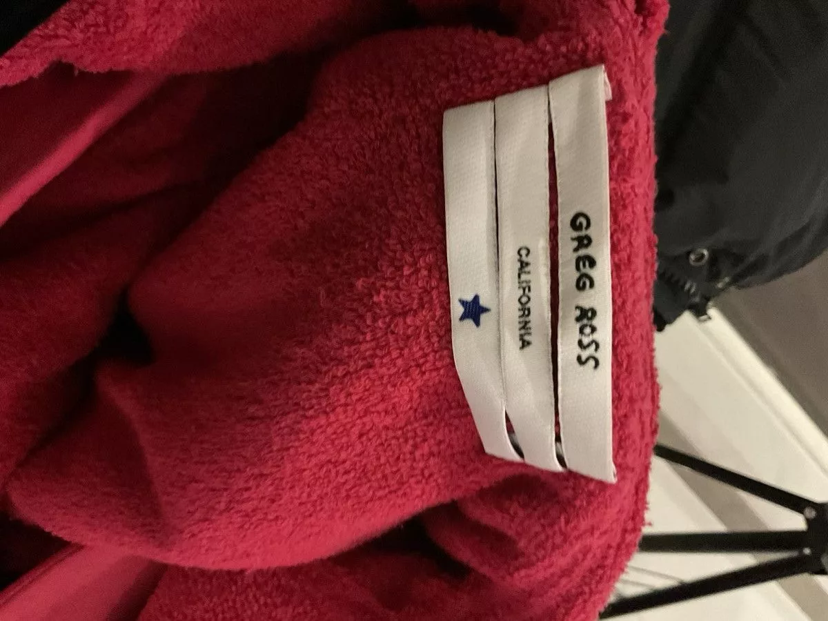 Greg Ross Bombers Greg Ross red towel hoodie oversized bomber