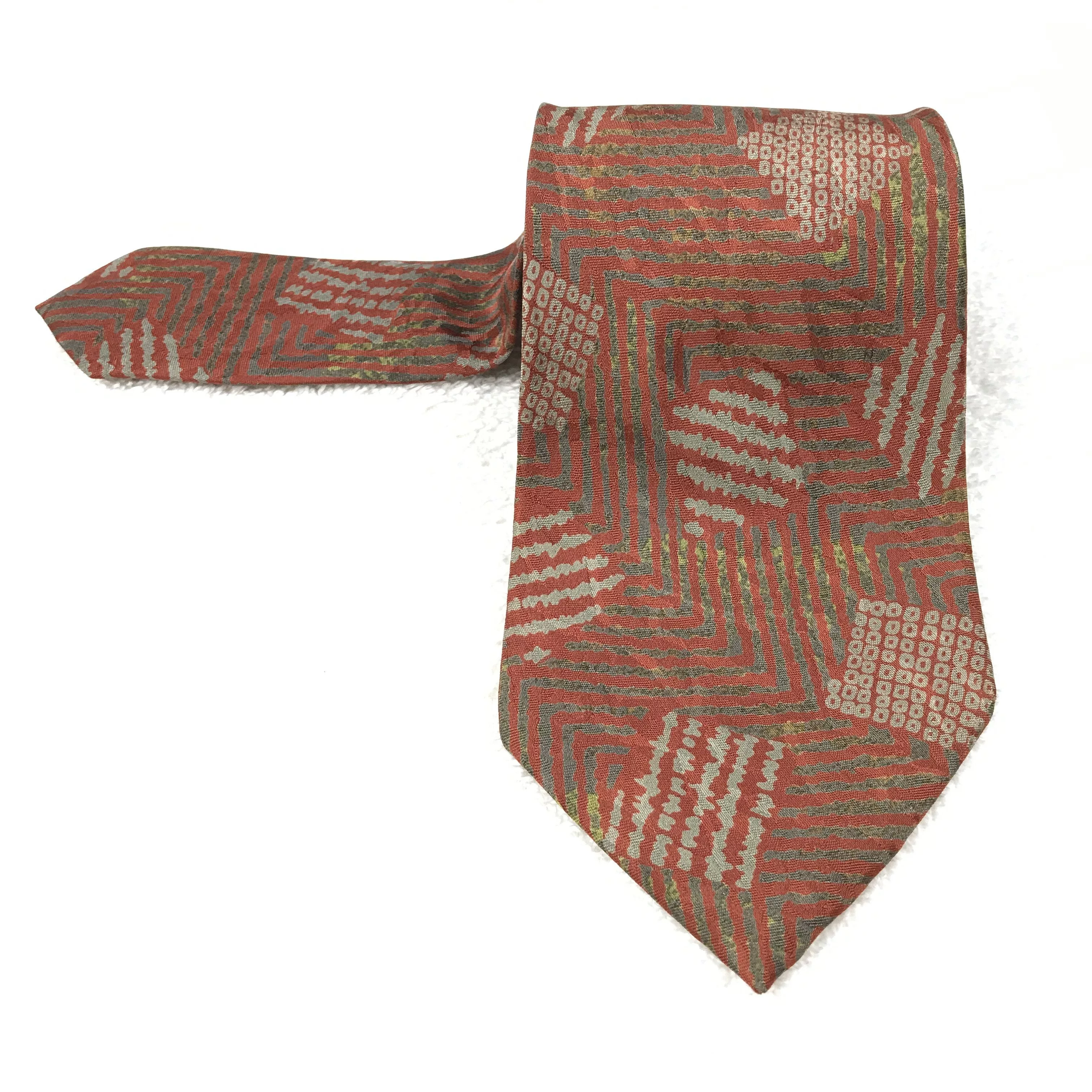 Designer Ties Pocketsquares Designer × Krizia Uomo × Vintage Vintage Of Krizia Silk Necktie Multi