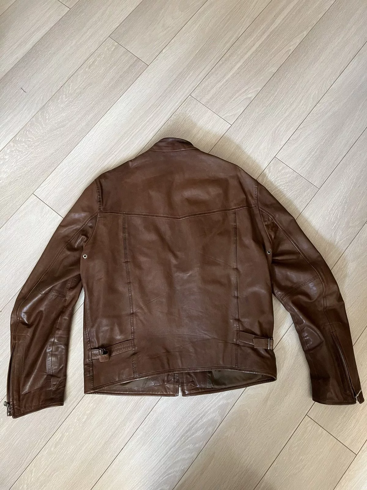 Hugo Boss Leather Jackets HUGO BOSS LEATHER JACKET Brown