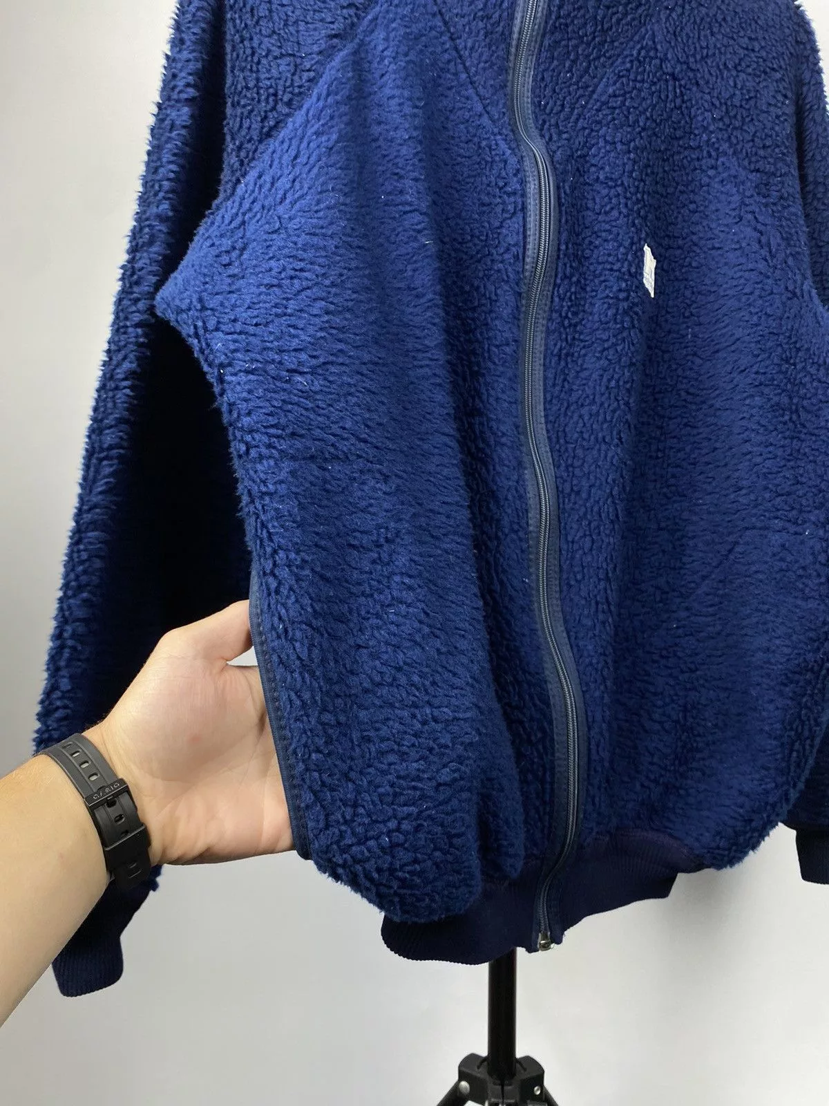 Helly Hansen Light Jackets Helly Hansen × Vintage 80s Vintage Helly Hansen Blue Full Zip Fleece Sherpa Jacket Streetwear